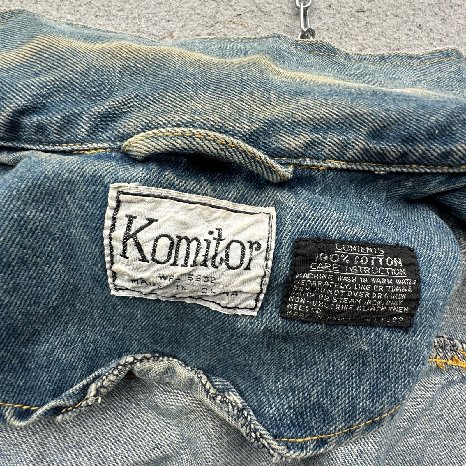 Other Vintage 90s Komitor Denim Trucker Jacket Womens XL Daks Size XL / US 12-14 / IT 48-50 - 3 Thumbnail