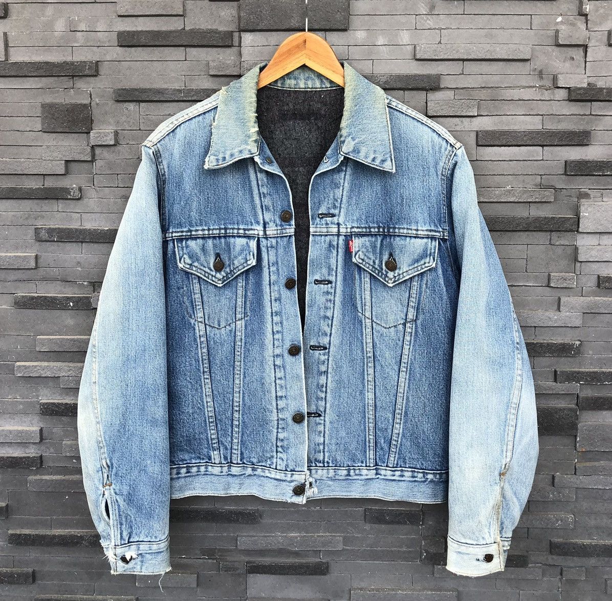 Levi's Vintage Clothing Vintage 70s Levis Blanket Thrashed Faded Trucker Jacket Size US M / EU 48-50 / 2 - 1 Thumbnail