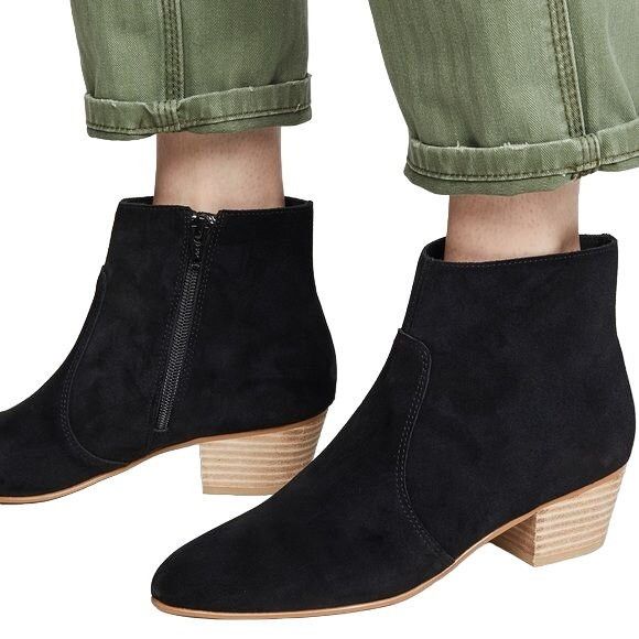 Soludos Soludos Lola Black Suede Leather Almond Toe Ankle Booties Wo Size US 8 / IT 38 - 12 Thumbnail