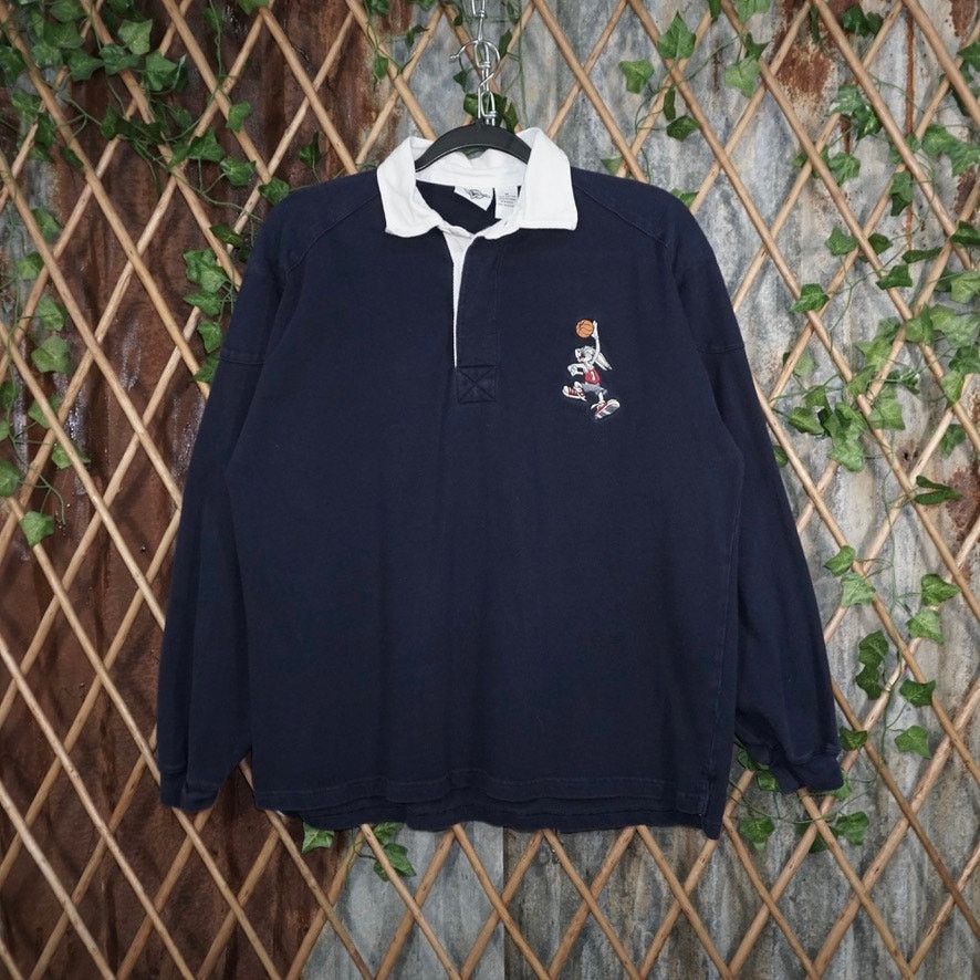 Acme Clothing Medium - Vintage Y2K Acme looney tunes buggs bunny rugby tee Size US M / EU 48-50 / 2 - 1 Thumbnail