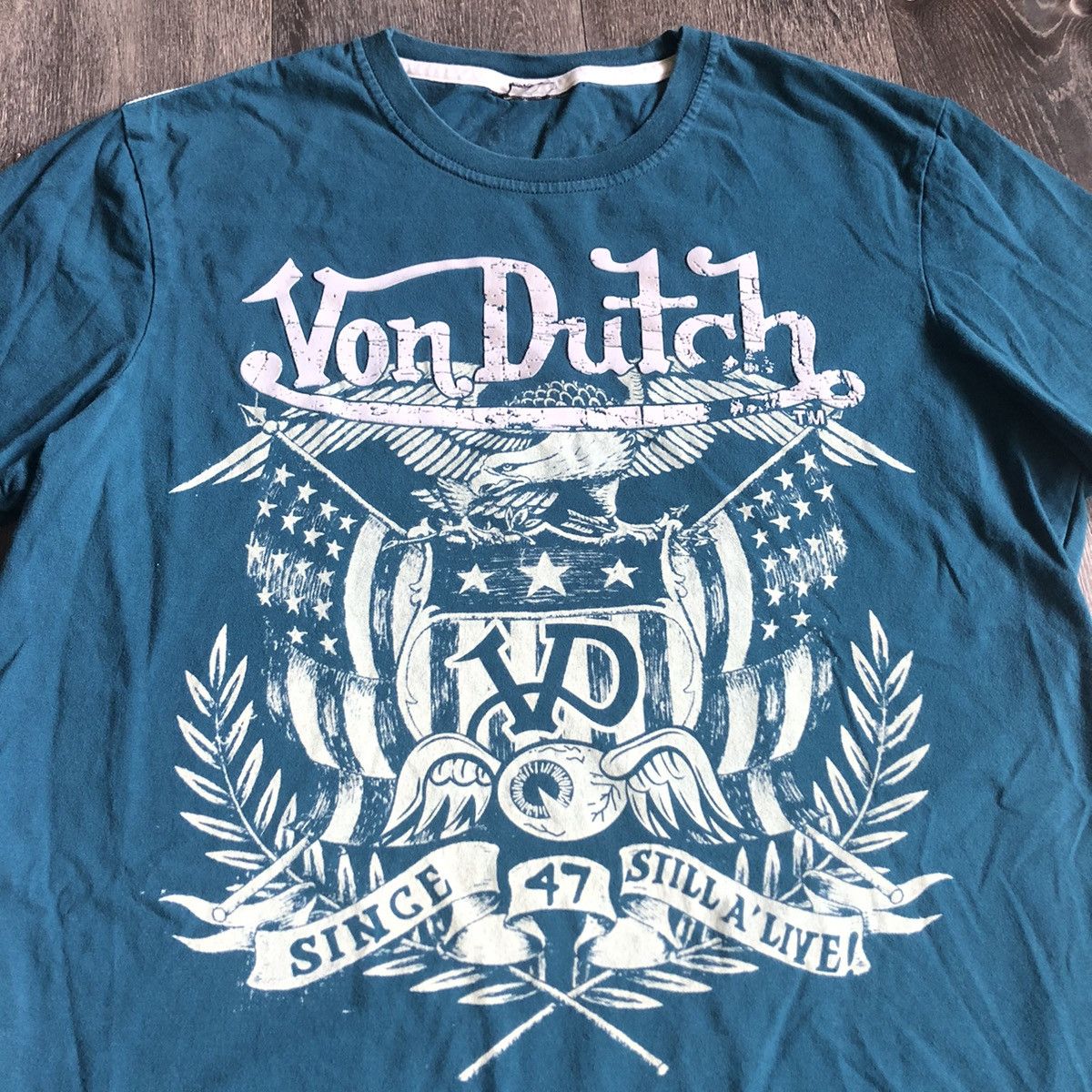 Von Dutch Vintage Y2K Von Dutch Eagle Still Alive Graphic Logo T Shirt Size US S / EU 44-46 / 1 - 3 Thumbnail