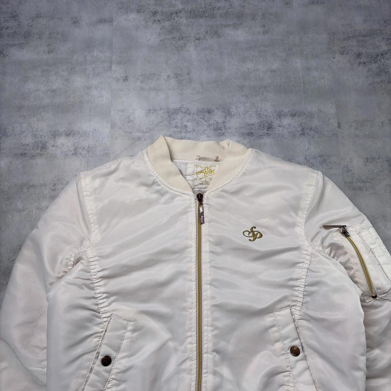 Southpole Y2K White Southpole Grunge Bomber Puffer Jacket Size S / US 4 / IT 40 - 3 Thumbnail