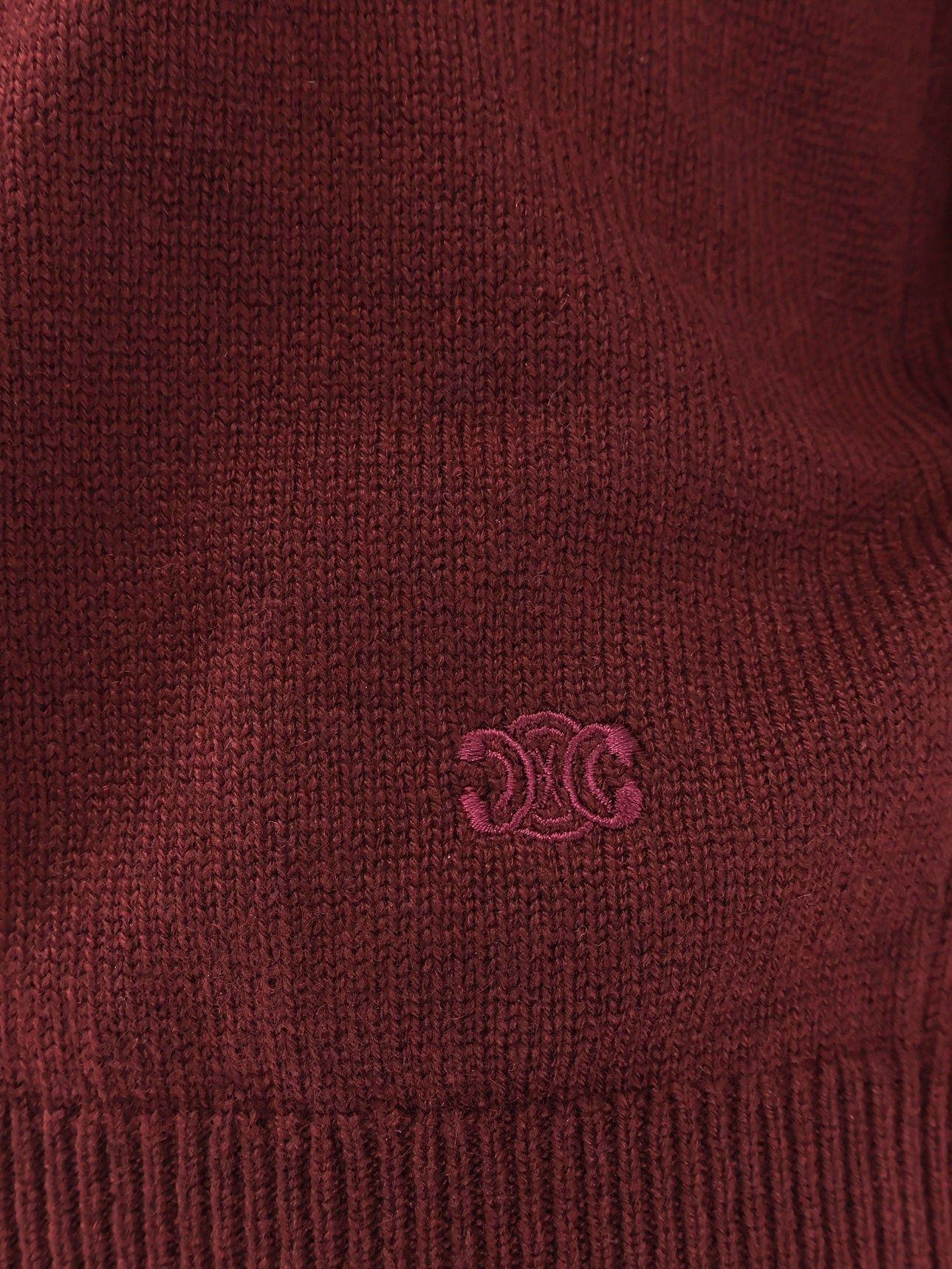 Celine o1bcso1str0126 2AD7C264W Cachemire Sweater in Dark Burgundy Size US XL / EU 56 / 4 - 3 Thumbnail