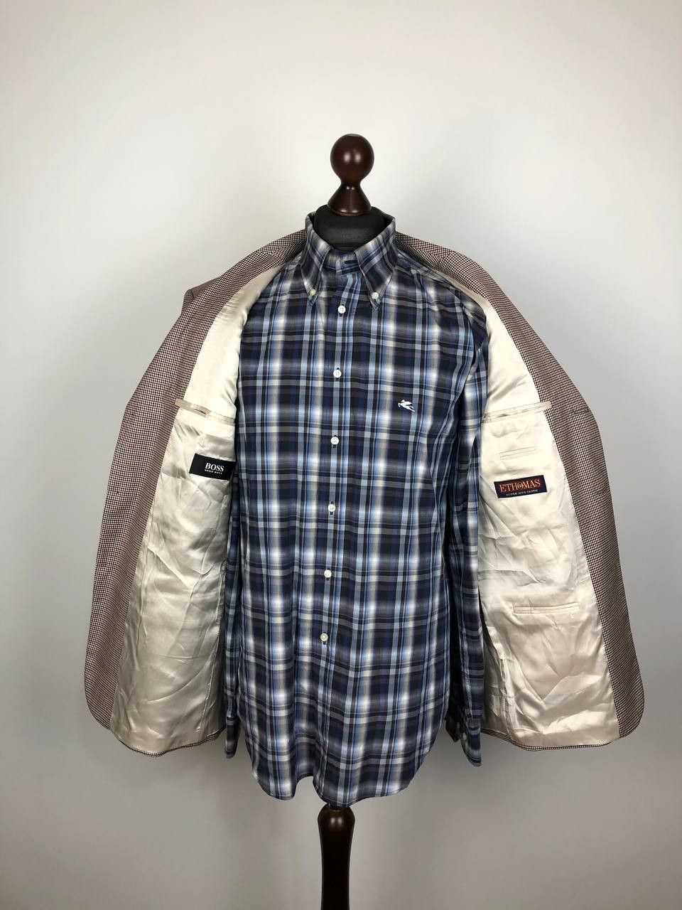 Hugo Boss HUGO BOSS Classic Wool Blazer Jacket Check Size 44R - 7 Thumbnail