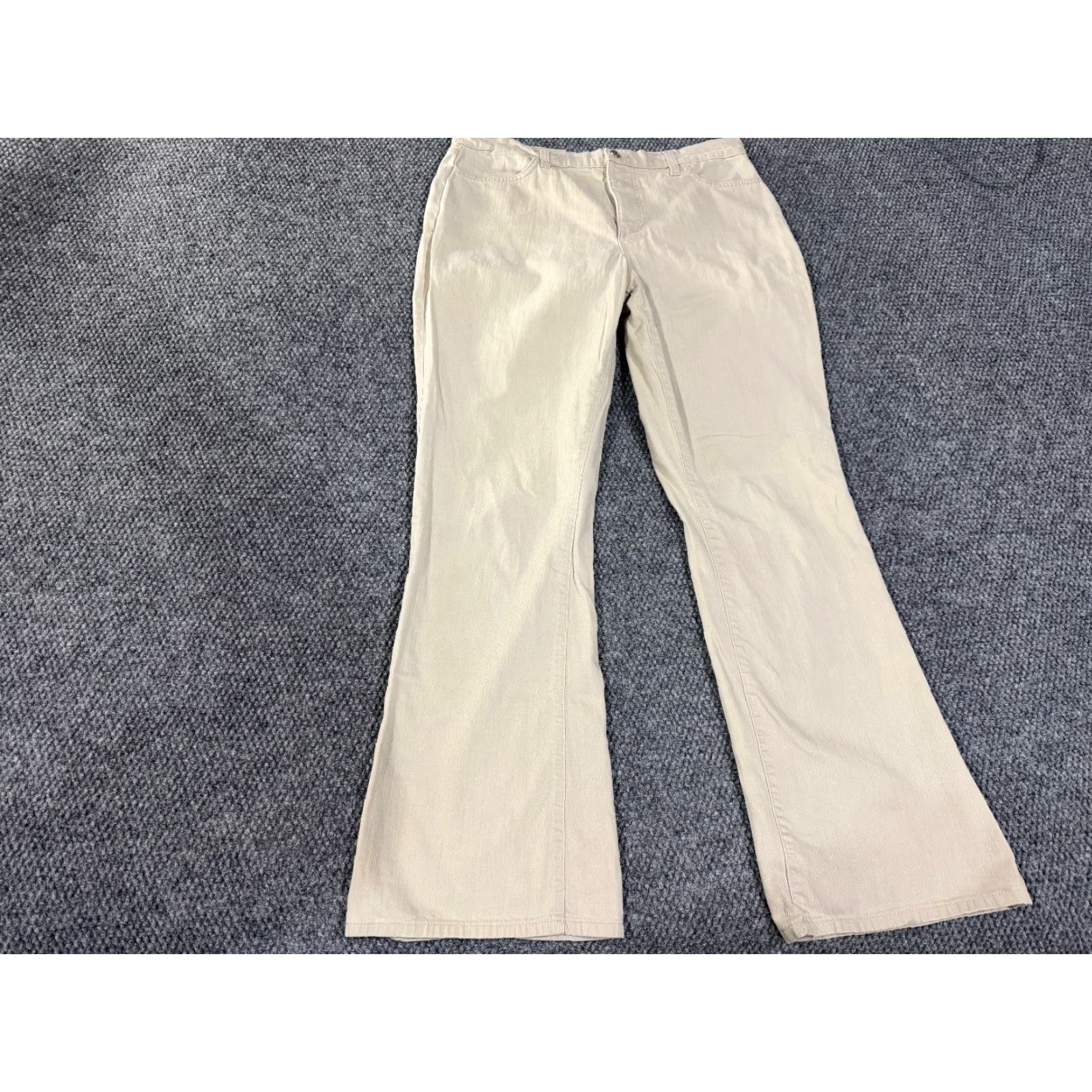 NYDJ NYDJ Jeans Womens 14 Beige Flare Lift Tuck Stretch Denim Slimming Regular 5-Pocket Dark Beige Color Winter Spring Summer Fall Womens Jeans Size 36" / US 14 / IT 50 - 2 Thumbnail