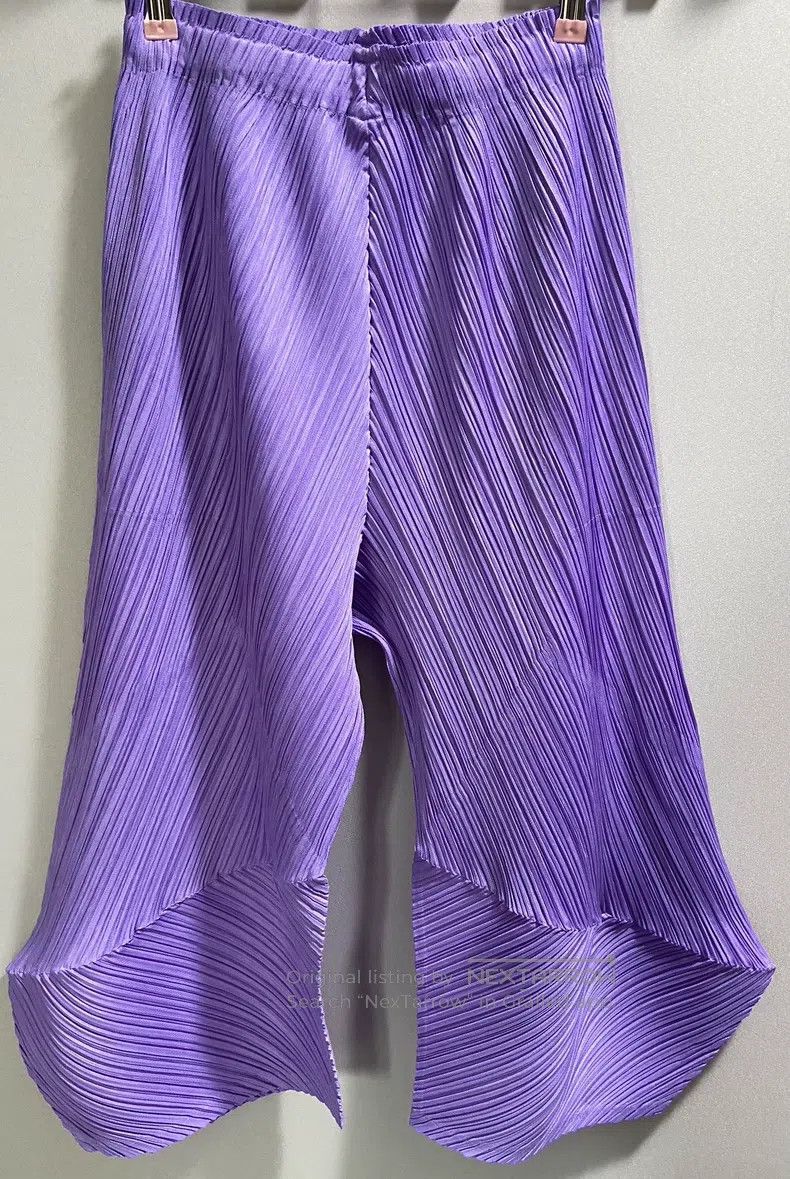 Issey Miyake Issey Miyake size:3 Purple Trousers Size 22" - 2 Thumbnail
