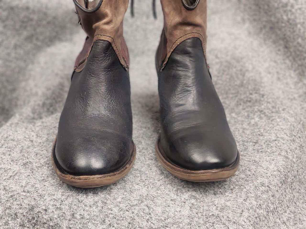 A.S.98 A.S.98 Vintage Boho AirStep Leather Ankle Heel Zip Boots Size US 9 / IT 39 - 7 Thumbnail
