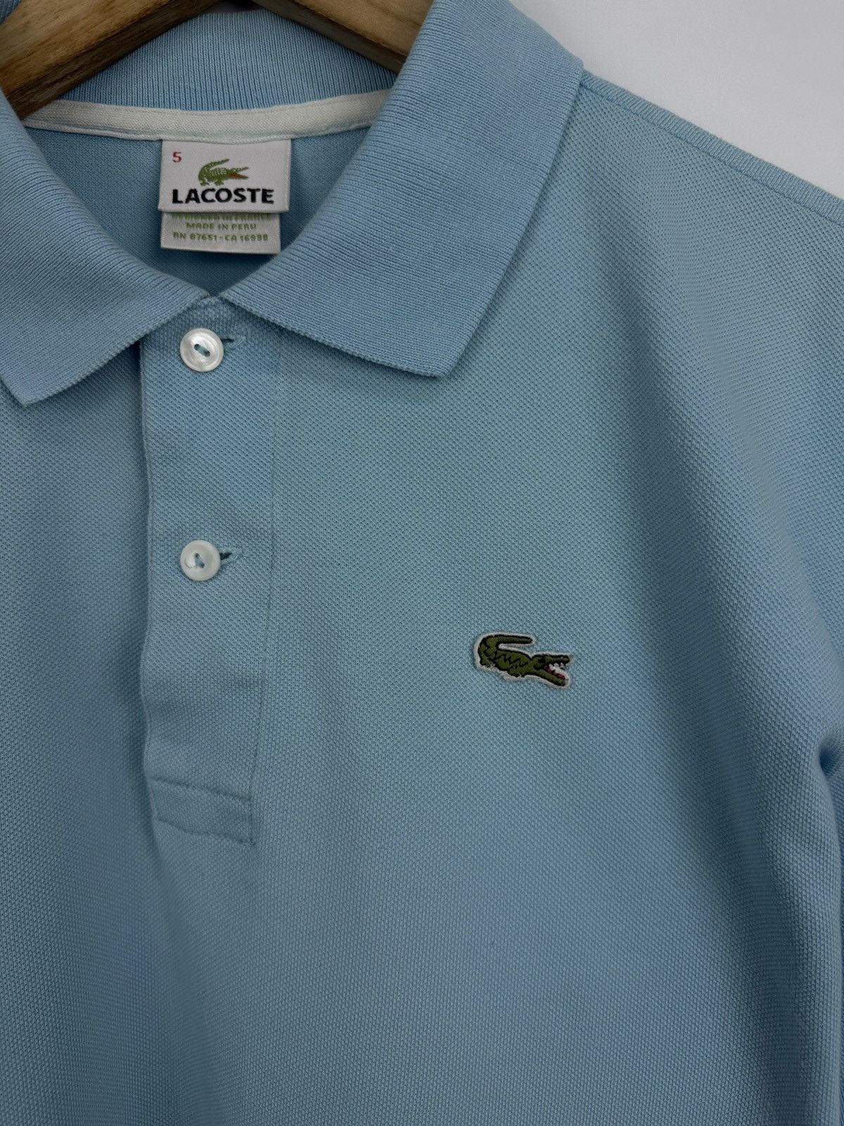 Lacoste 🇫🇷 Vintage 90s Lacoste Polo T-Shirt Made in Peru Retro Rare Size US L / EU 52-54 / 3 - 4 Thumbnail