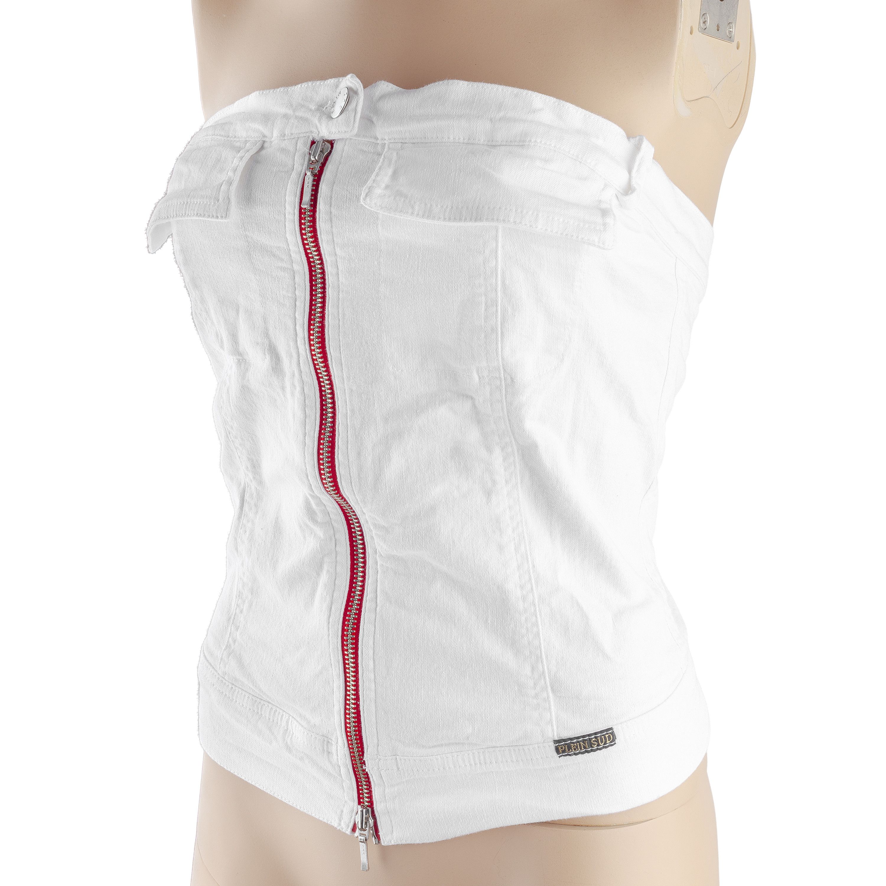 plein sud Plein Sud White Vintage Bustier Top Size L / US 10 / IT 46 - 1 Thumbnail
