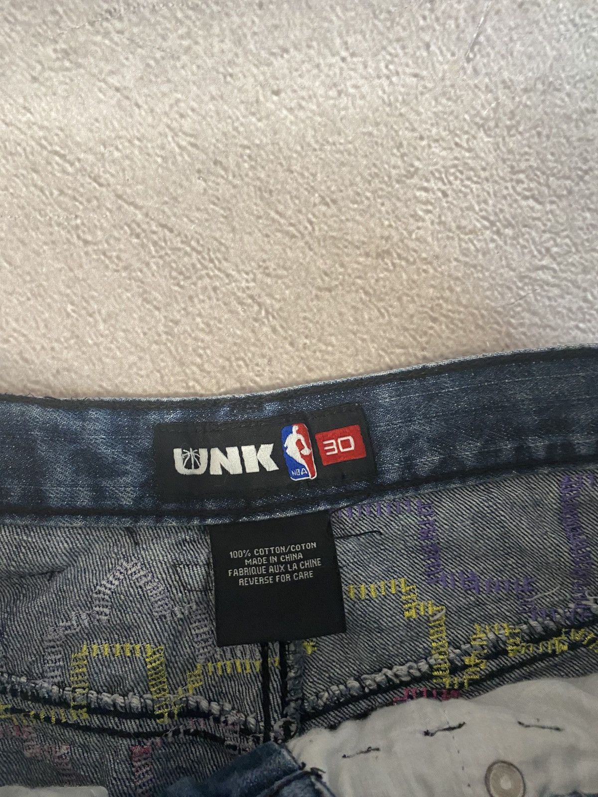Japanese Brand × NBA × Vintage NBA UNK Lakers Baggy pants Tornado Mart style y2k jeans Size US 30 / EU 46 - 9 Thumbnail