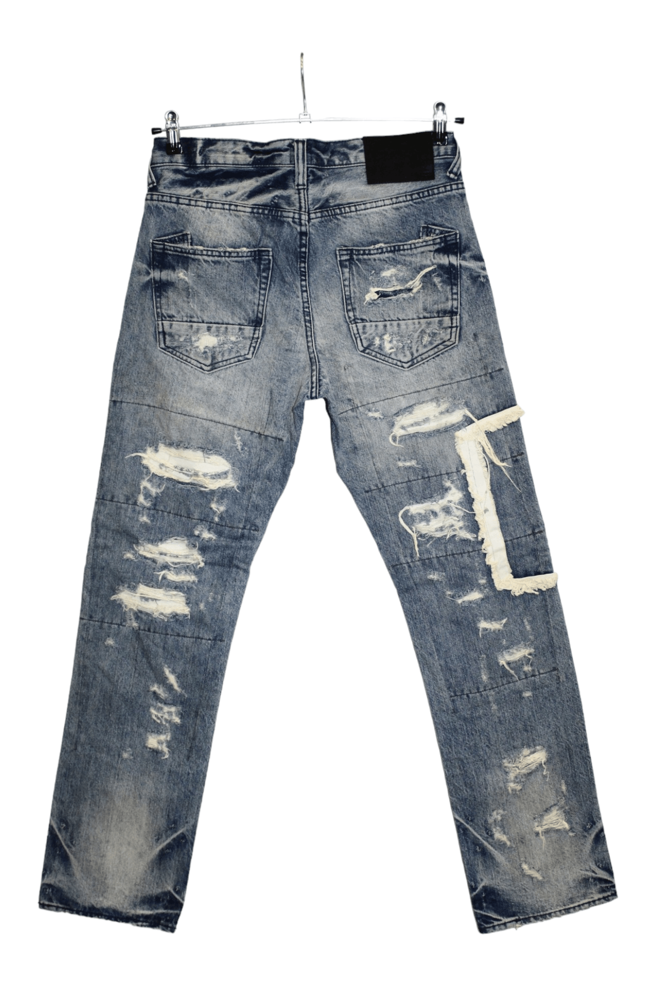 Prps PRPS Donwan Harrell Distressed Patchwork Rip Repair Denim Size US 31 - 2 Thumbnail