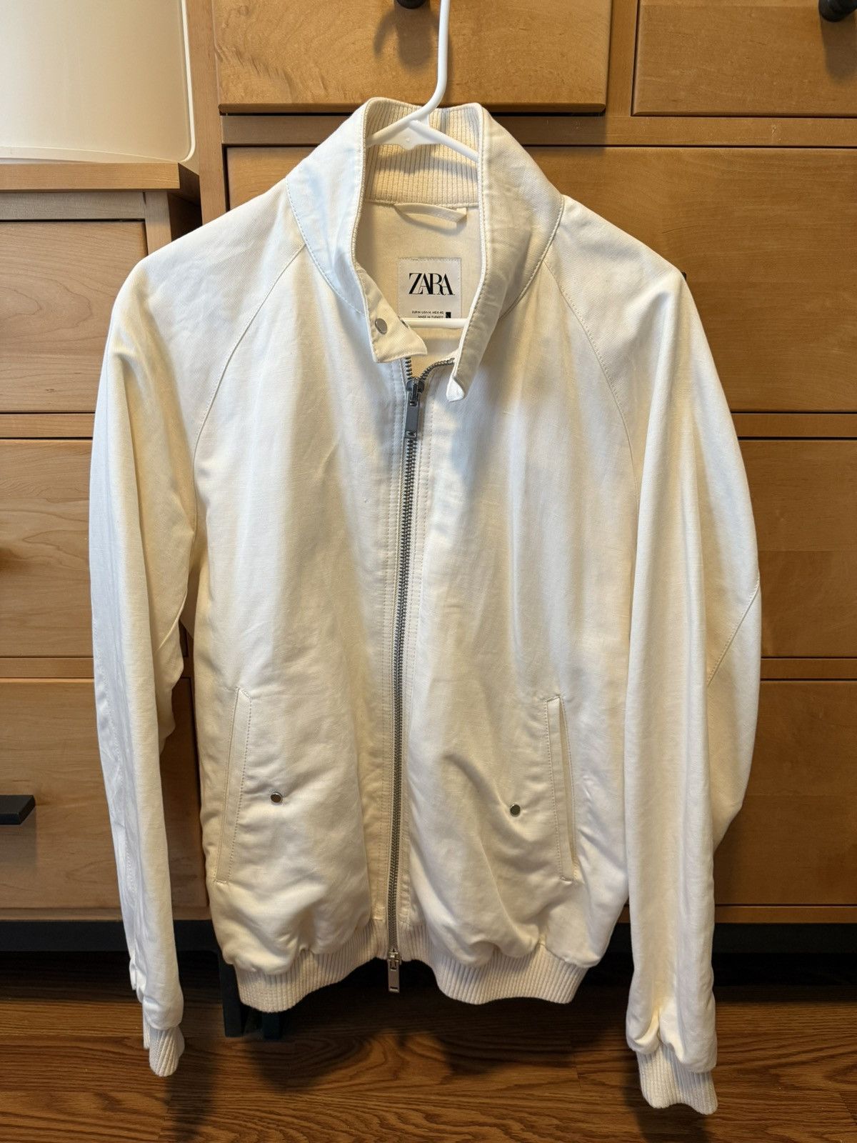 Zara Zara Double-Zip White Light Jacket Size US M / EU 48-50 / 2 - 1 Thumbnail
