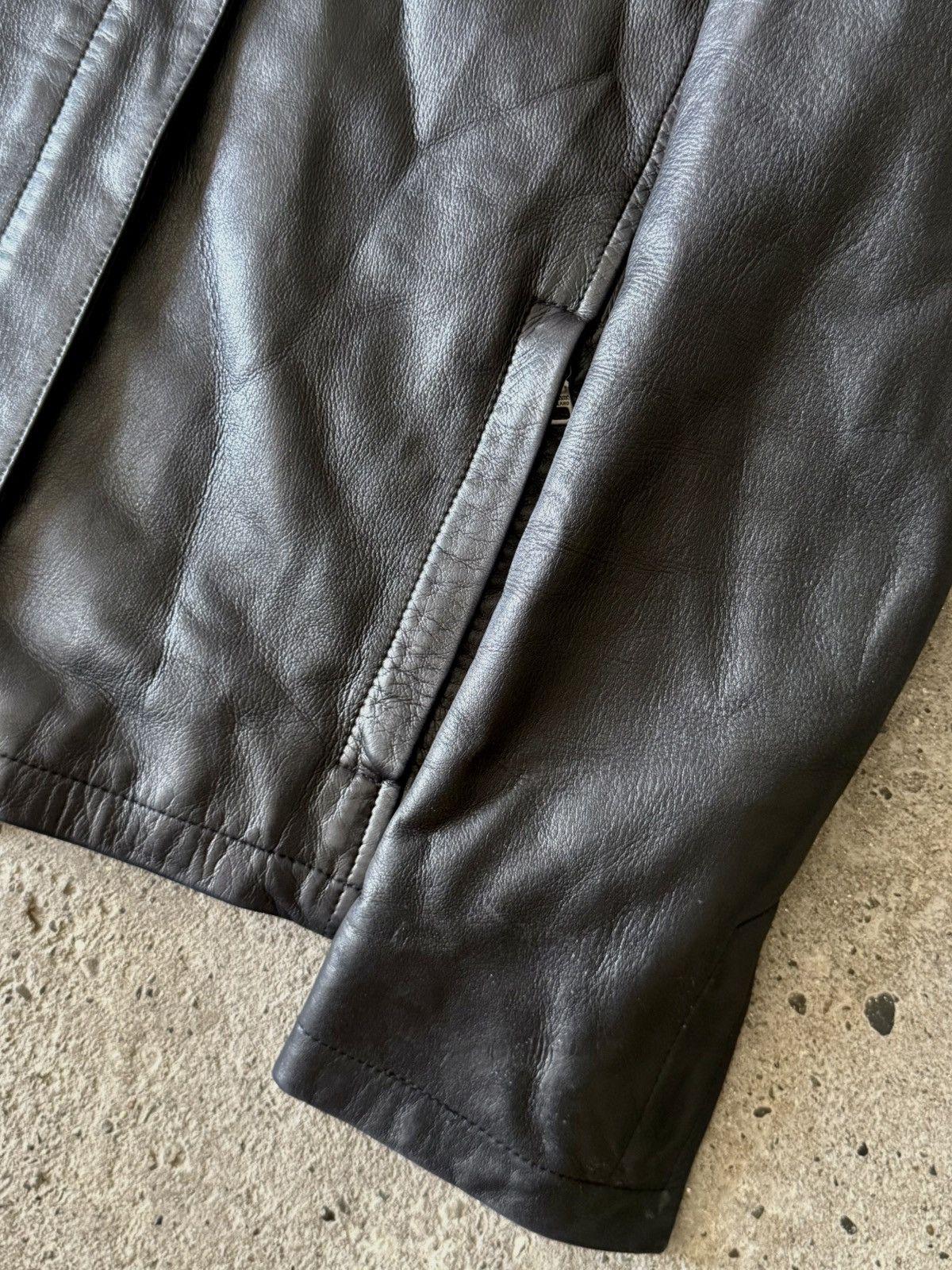 Prada Prada - 1999 - Velcro Zippered - Leather Jacket Size XS / US 0-2 / IT 36-38 - 3 Thumbnail