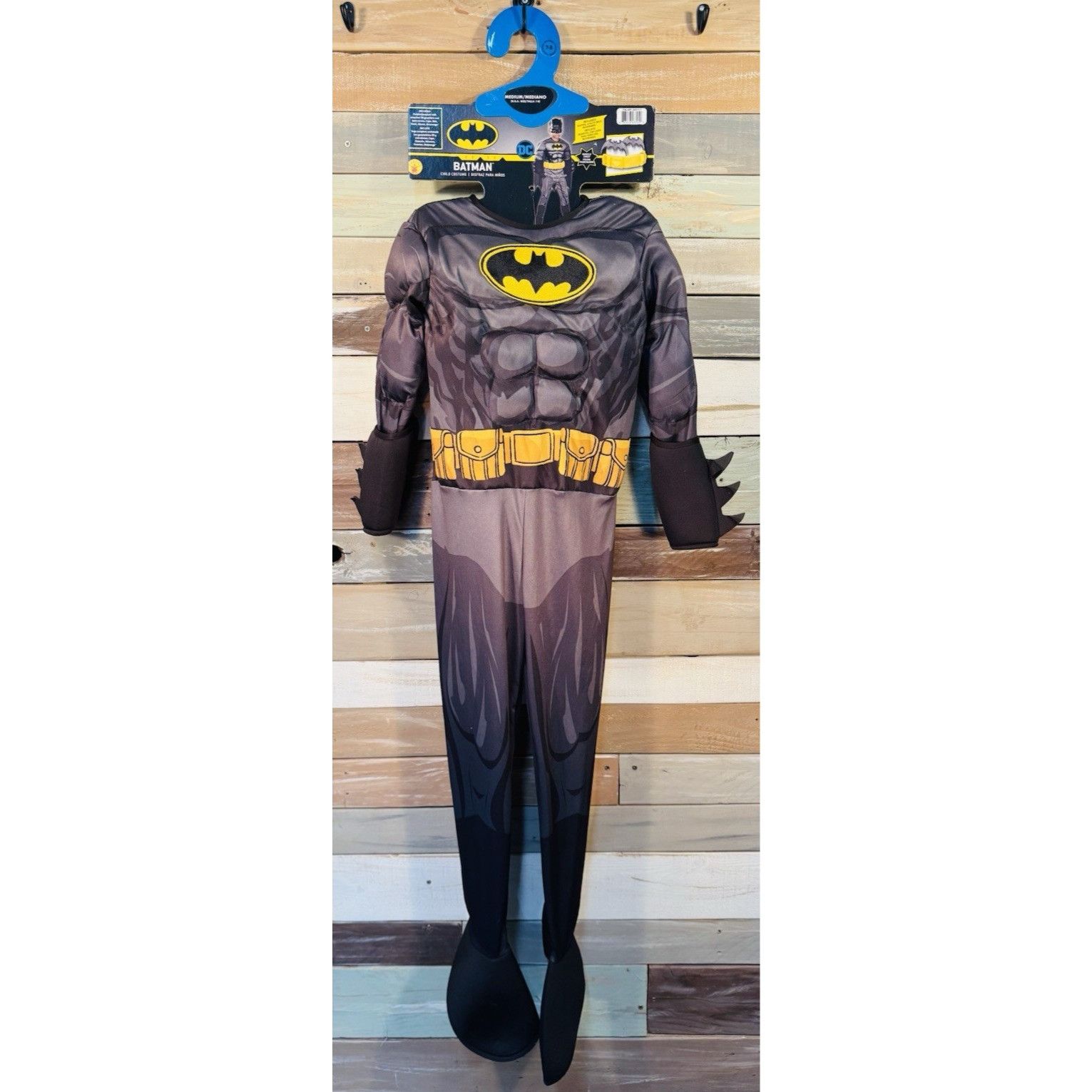 DC DC BATMAN Boys Jumpsuit, Cape, Mask, Boot Tops & Gloves Hall Size ONE SIZE - 1 Thumbnail