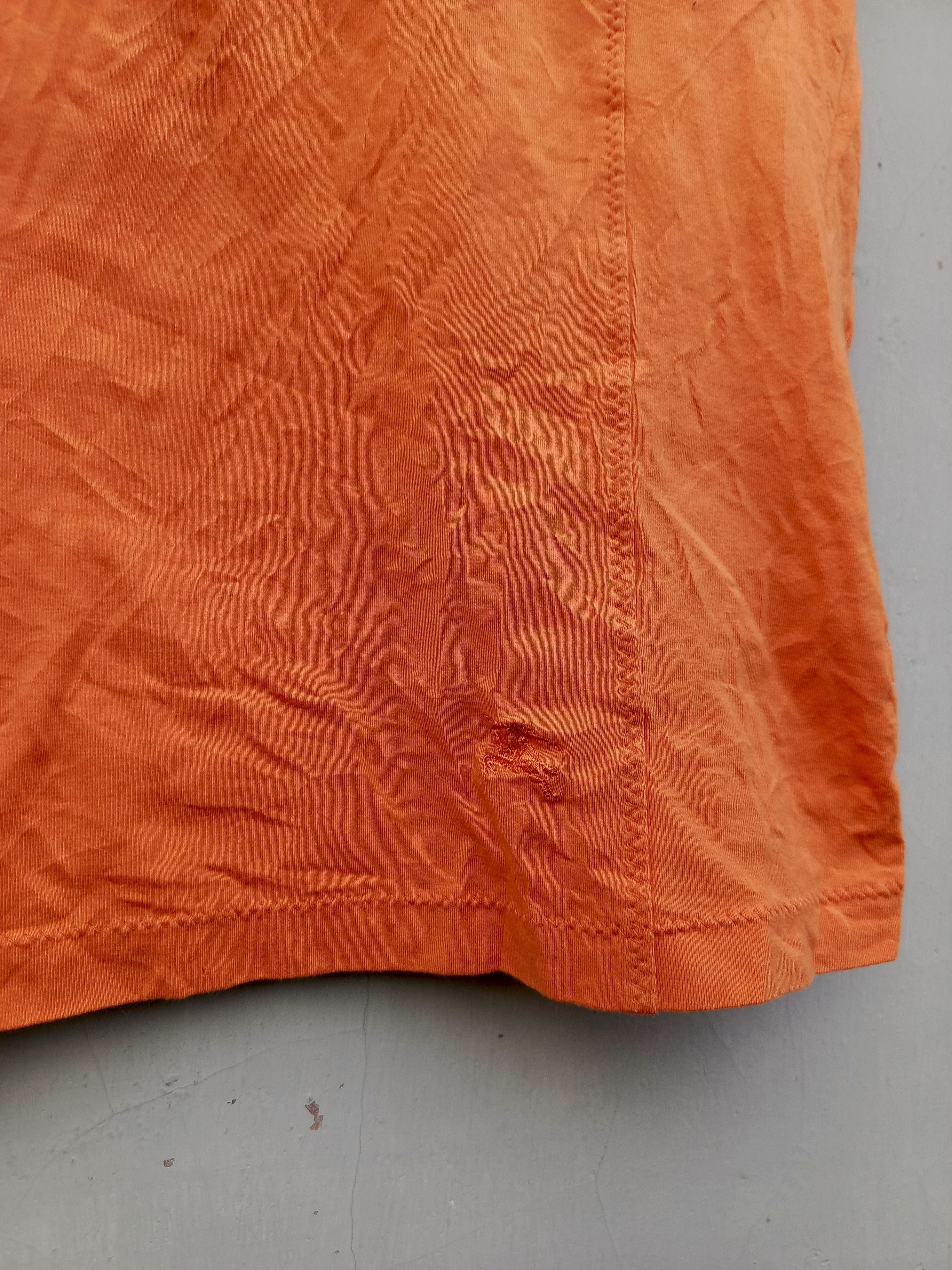Designer × Japanese Brand Burberry London orange basic tshirt Size XS / US 0-2 / IT 36-38 - 5 Thumbnail