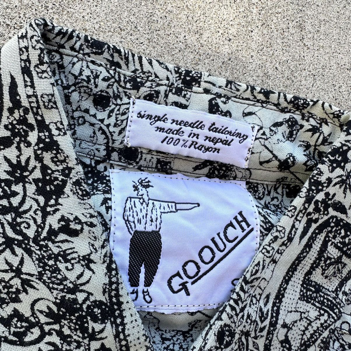 Vintage Vintage Goouch Shirt 100% Rayon All Over Pri T Tribal Hindu Size US S / EU 44-46 / 1 - 3 Thumbnail