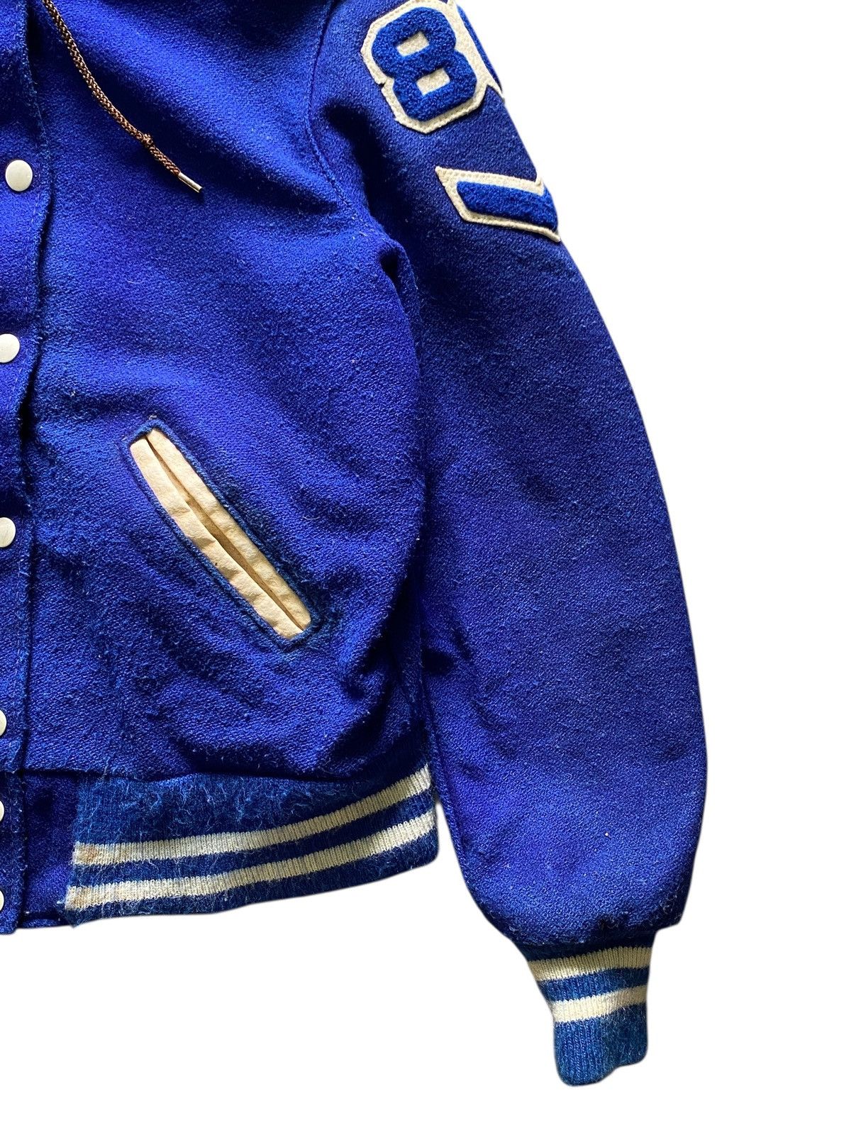 Delong Vtg 70s Delong Wool Varsity Blue Jacket Size US S / EU 44-46 / 1 - 5 Thumbnail