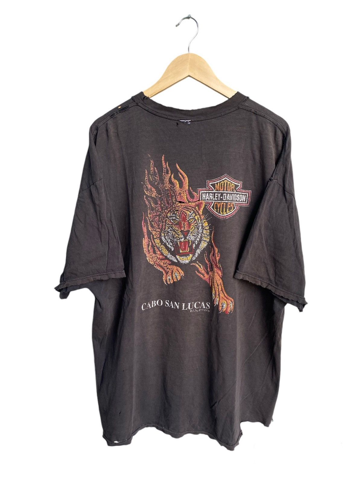 Harley Davidson × Vintage Vintage Thrashed Harley Davidson Tiger tee Size US XXL / EU 58 / 5 - 1 Thumbnail