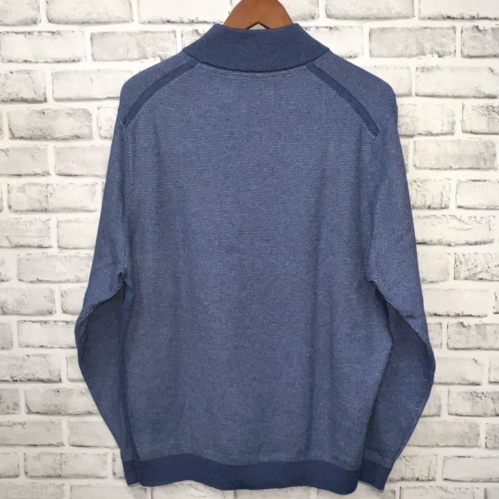 Tommy Bahama Tommy Bahama Island Zone Half Zip Pullover Sweater Mens Size L Blue Size US L / EU 52-54 / 3 - 3 Thumbnail