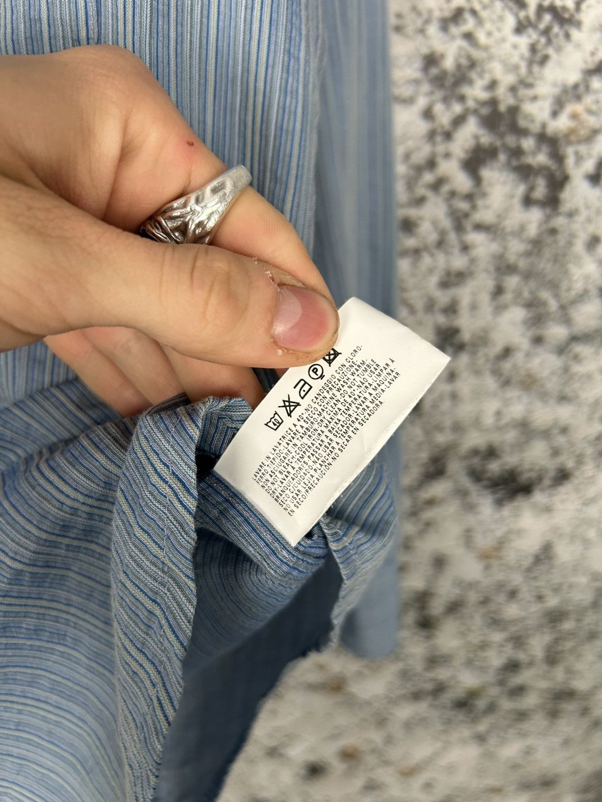 Armani Vintage Armani Jeans Blue Shirt Archive 90s Designer Premium Size US M / EU 48-50 / 2 - 7 Thumbnail