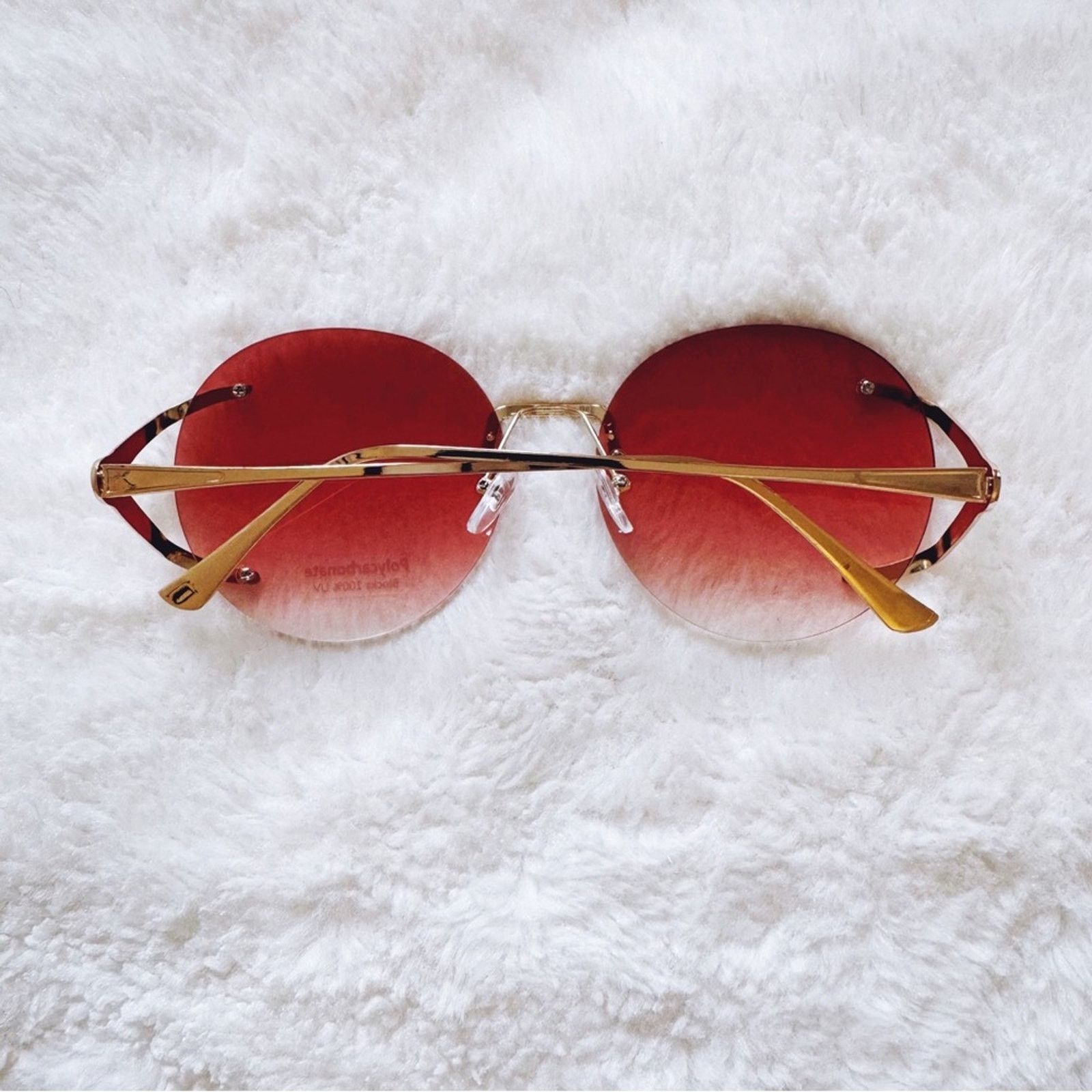 Other Ruth Clear Orange Round Metal Sunglasses Size ONE SIZE - 8 Thumbnail