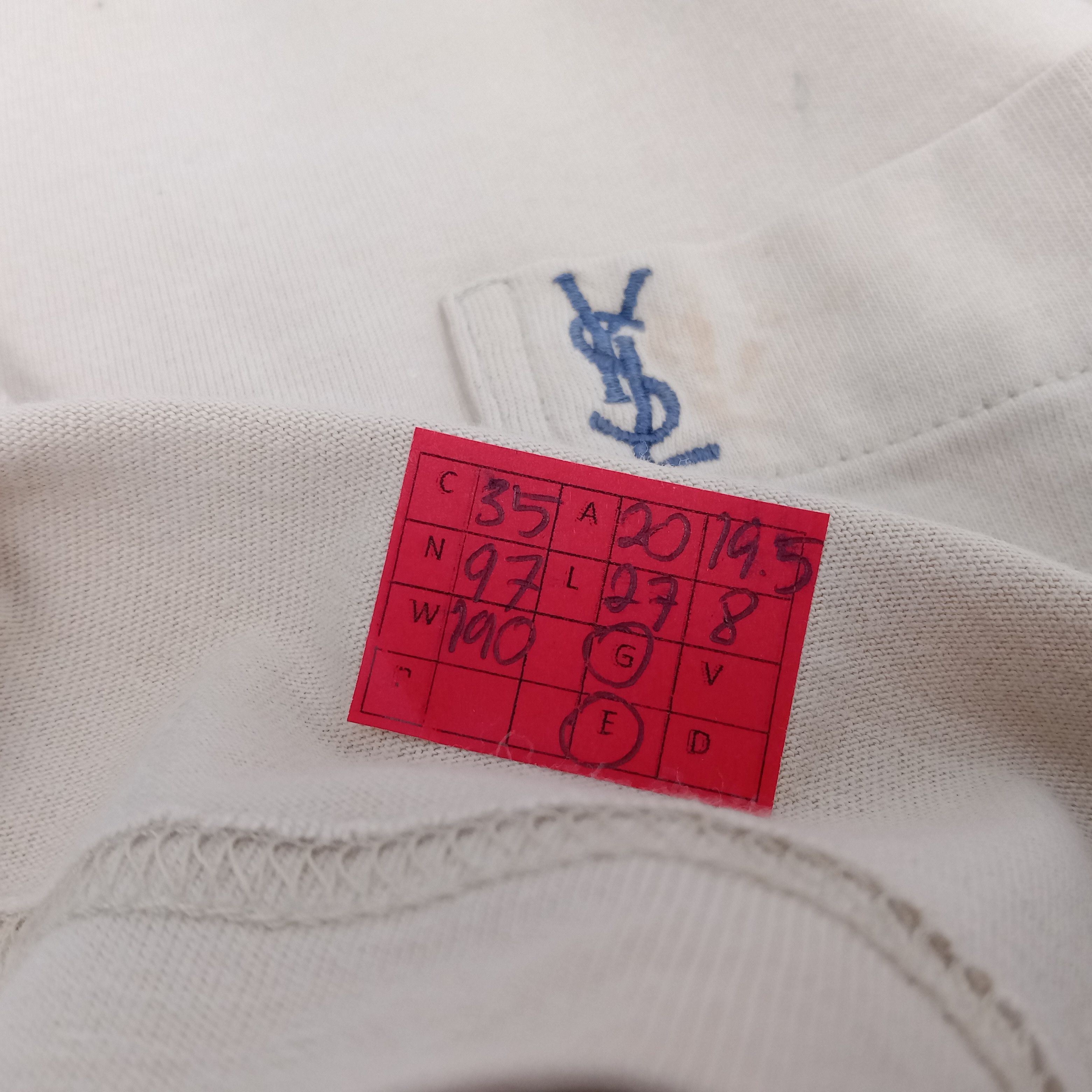 Vintage × Yves Saint Laurent Yves Saint Laurent Small Logo Pocket Design Tshirt Size US M / EU 48-50 / 2 - 9 Thumbnail