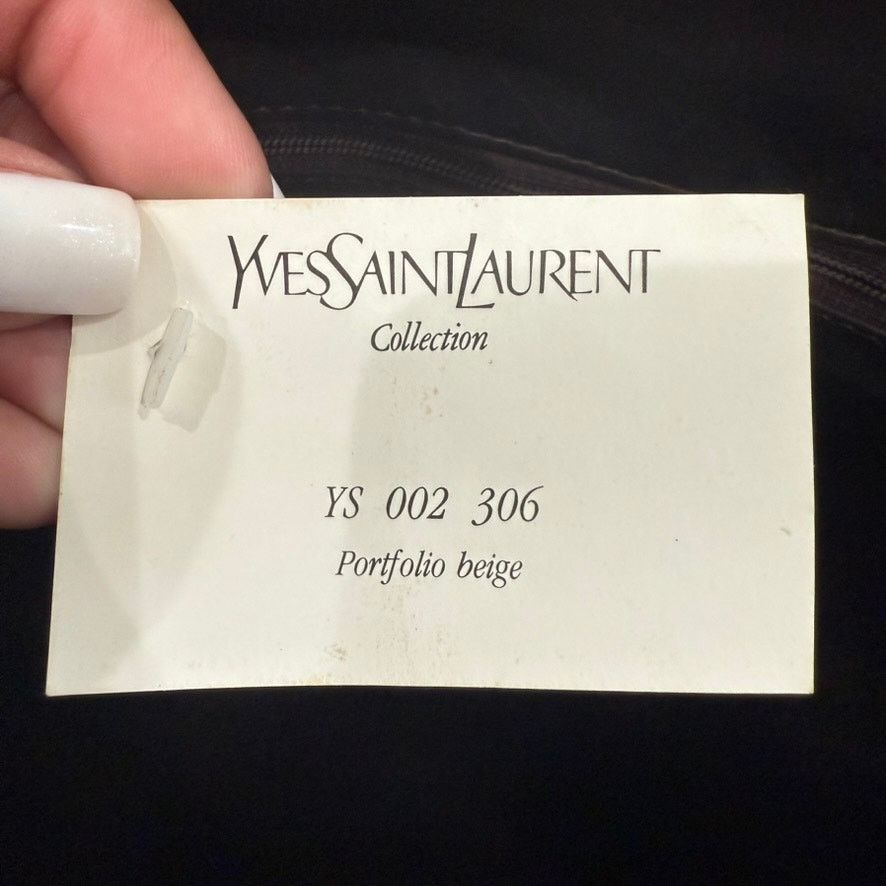 Yves Saint Laurent Yves Saint Laurent Flate Tote Bag in Portfolio Beige Size ONE SIZE - 7 Thumbnail