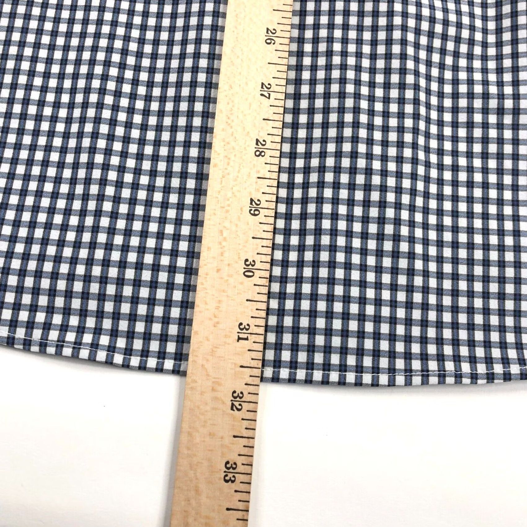 Mizzen+Main Mizzen + Main Mens Shirt XL Trim Fit Blue White Check Long Sleeve Button EUC Shirt Size US XL / EU 56 / 4 - 4 Thumbnail