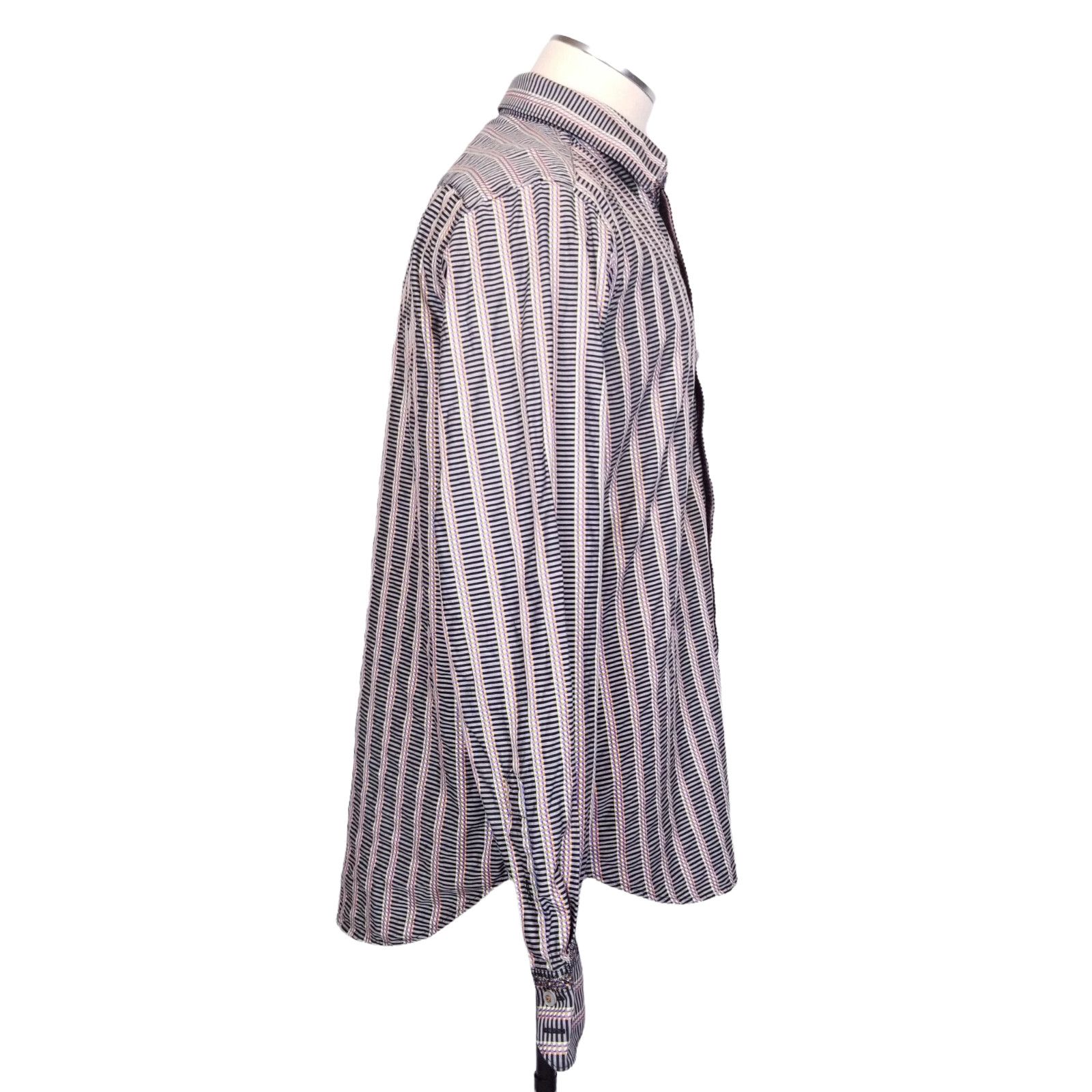 Robert Graham Robert Graham Men’s Stripe Button Down Collared Shirt Sz L Size US L / EU 52-54 / 3 - 5 Thumbnail