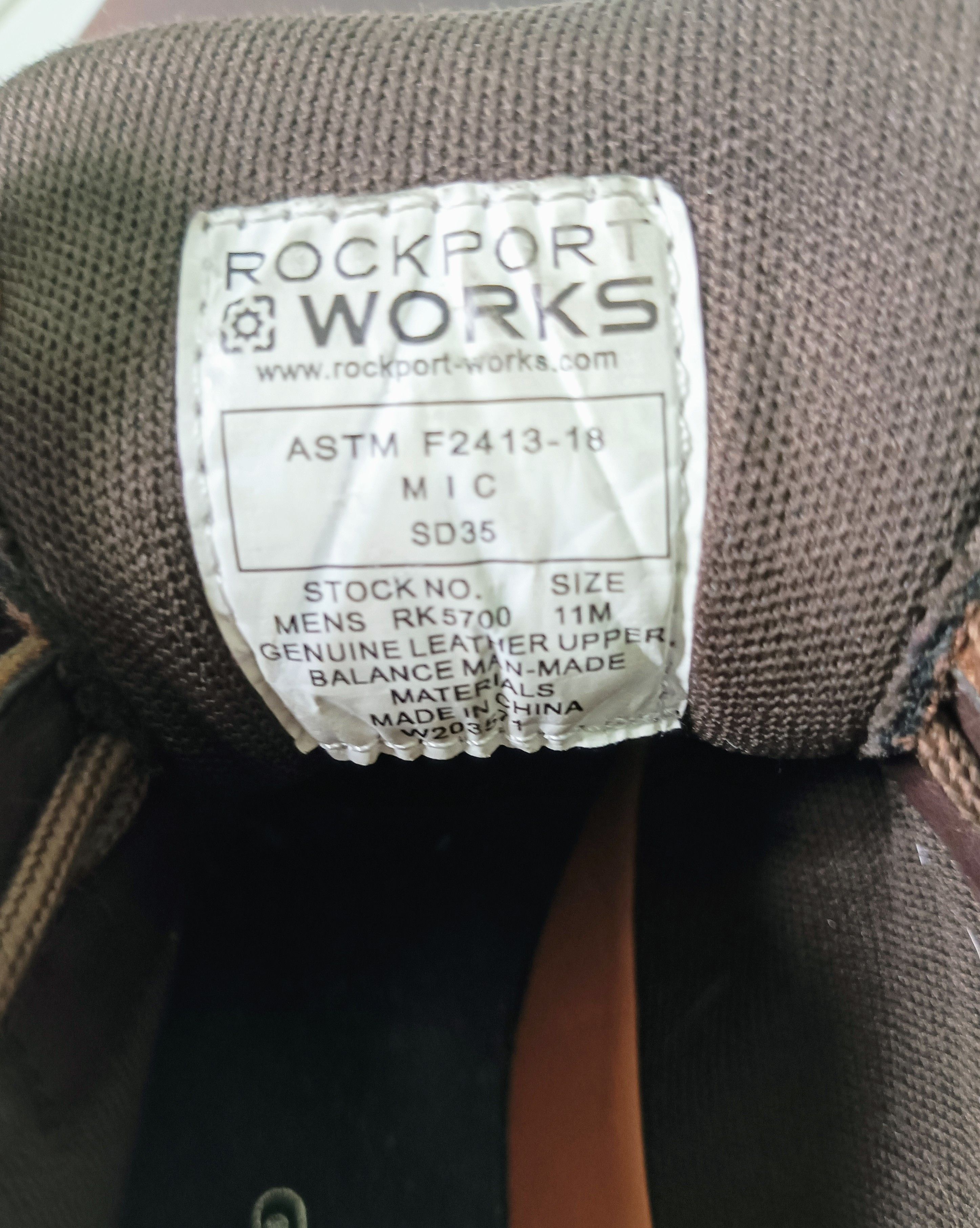 Leather × Rockport Rockport Works Men's Primetime Casuals Work Brown Steel Toe Size US 11 / EU 44 - 9 Thumbnail