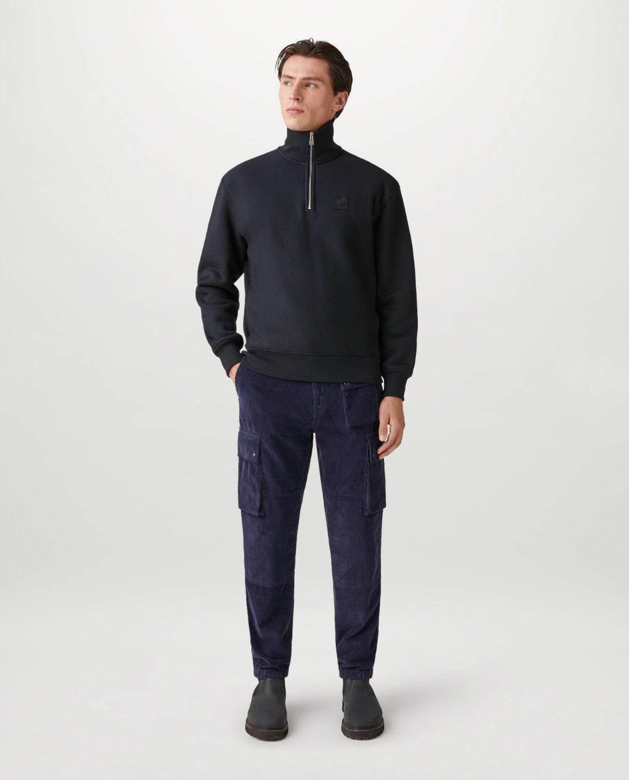 Belstaff NWT Belstaff Trailmaster Cargo Pants Military Corduroy Navy Size US 33 - 4 Thumbnail