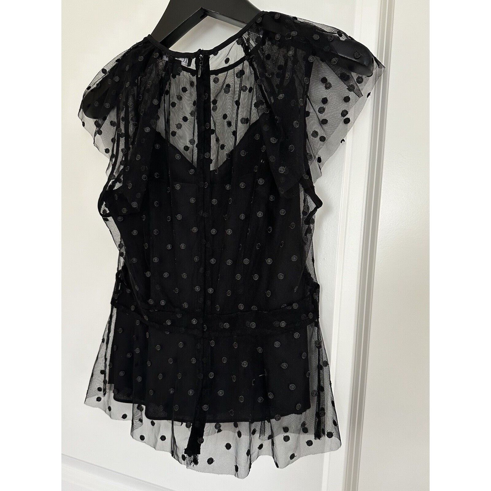 J.Crew J.CREW Black Peplum Formal Top Dotted Tulle Size 6 New Size M / US 6-8 / IT 42-44 - 3 Thumbnail