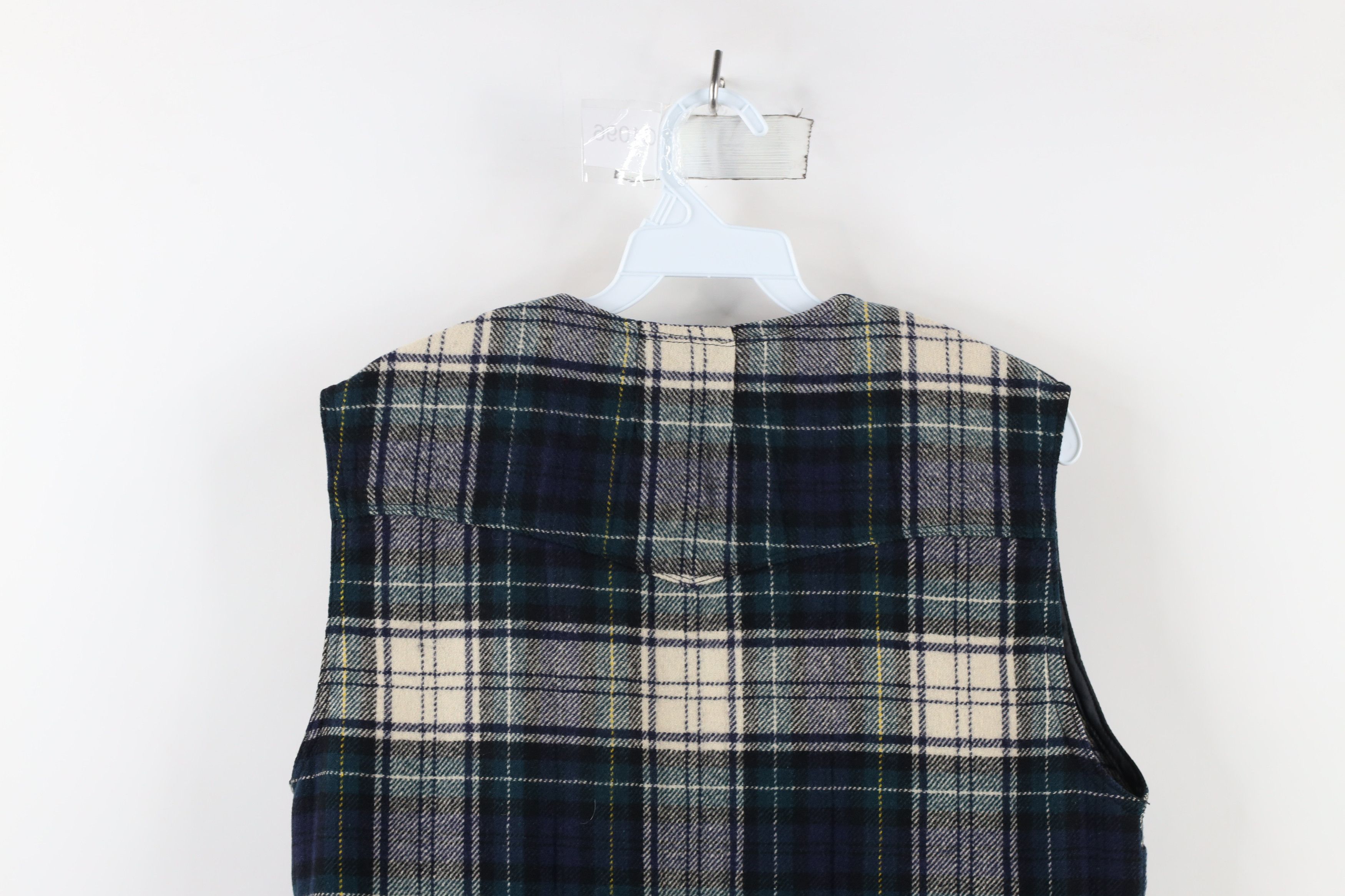 Vintage Vintage 90s Streetwear Wool Button Vest Jacket Plaid Size M / US 6-8 / IT 42-44 - 11 Thumbnail