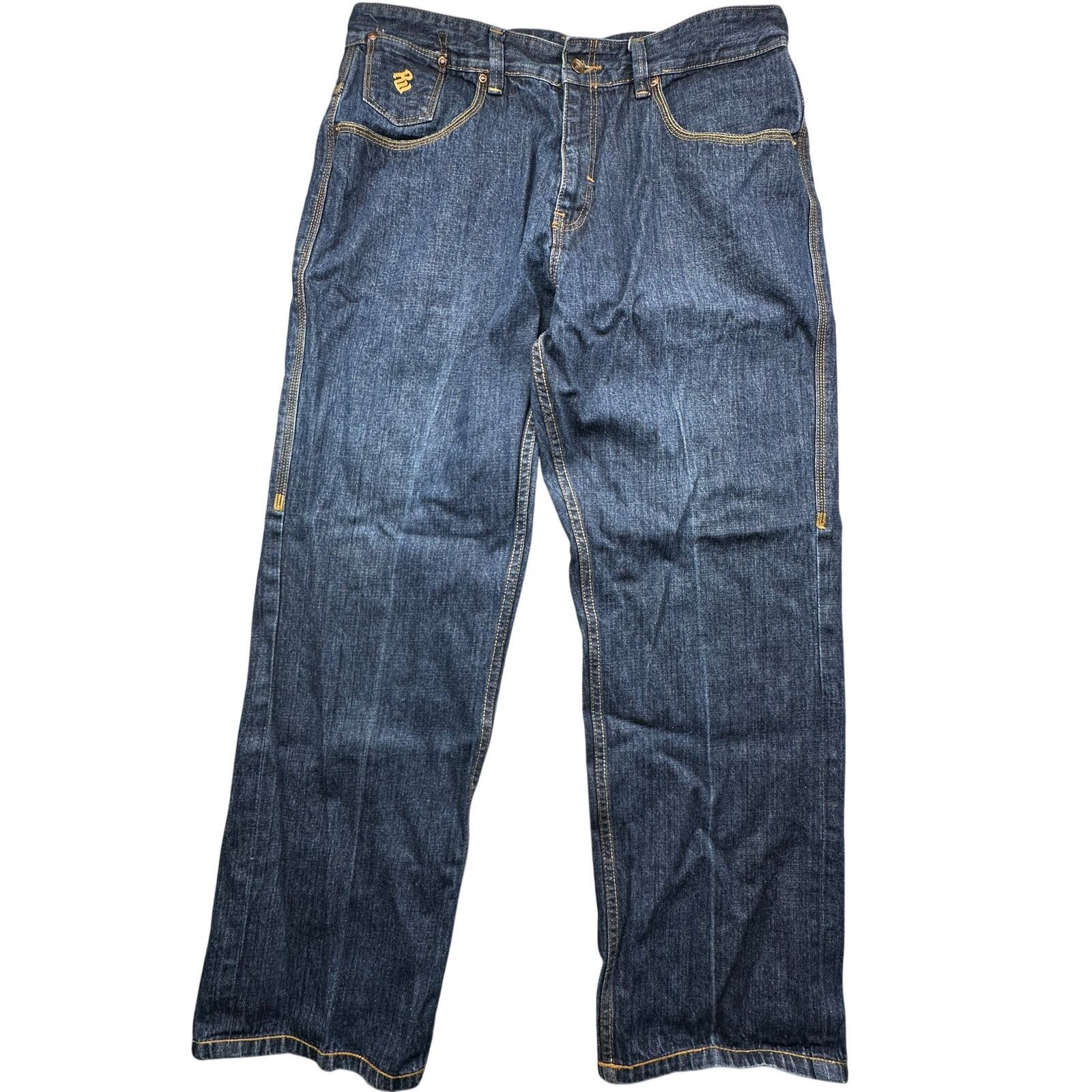 Rocawear Vintage Rocawear Dark Blue Logo Embroidered Jeans Men 40x32 Size US 40 / EU 56 - 2 Thumbnail