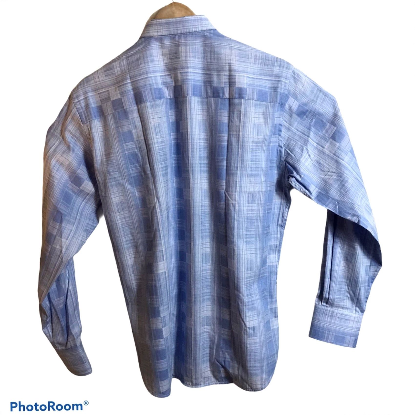 Vintage VINTAGE Visconti Black Shirt Mens Medium Blue Plaid Long Sleeve Button-Up Shirt Size US M / EU 48-50 / 2 - 4 Thumbnail