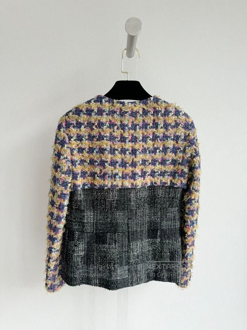 Chanel Chanel 22A woven stitched tweed coat Size XXS / US 00 / IT 34 - 2 Thumbnail