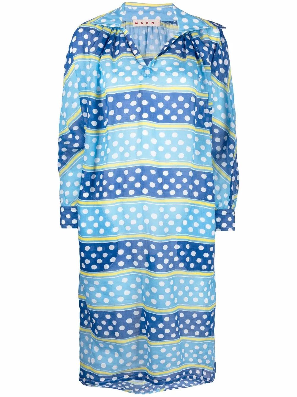 Marni o1y1025 Midi Dress in Multicolor Size M / US 6-8 / IT 42-44 - 1 Thumbnail