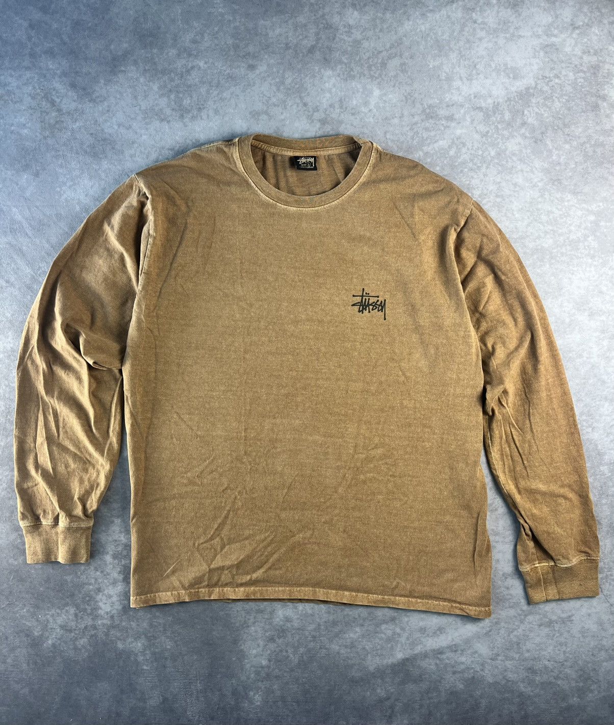 Other Stussy Basic Pigment Dyed Long-Sleeve Tee 'Almond' L Size Size US L / EU 52-54 / 3 - 1 Thumbnail