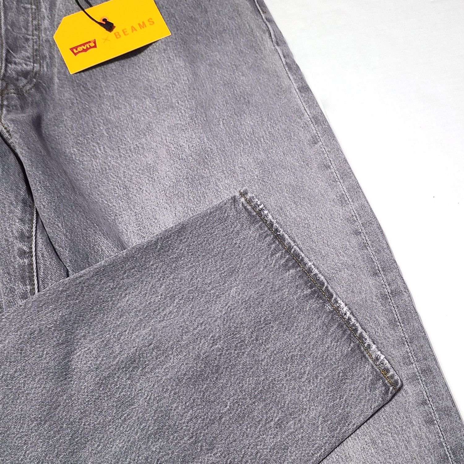 Beams Japan × Levi's Relaxed Fit Japan Selvedge Grey Jeans 34W Limited Edition Size US 34 / EU 50 - 7 Thumbnail