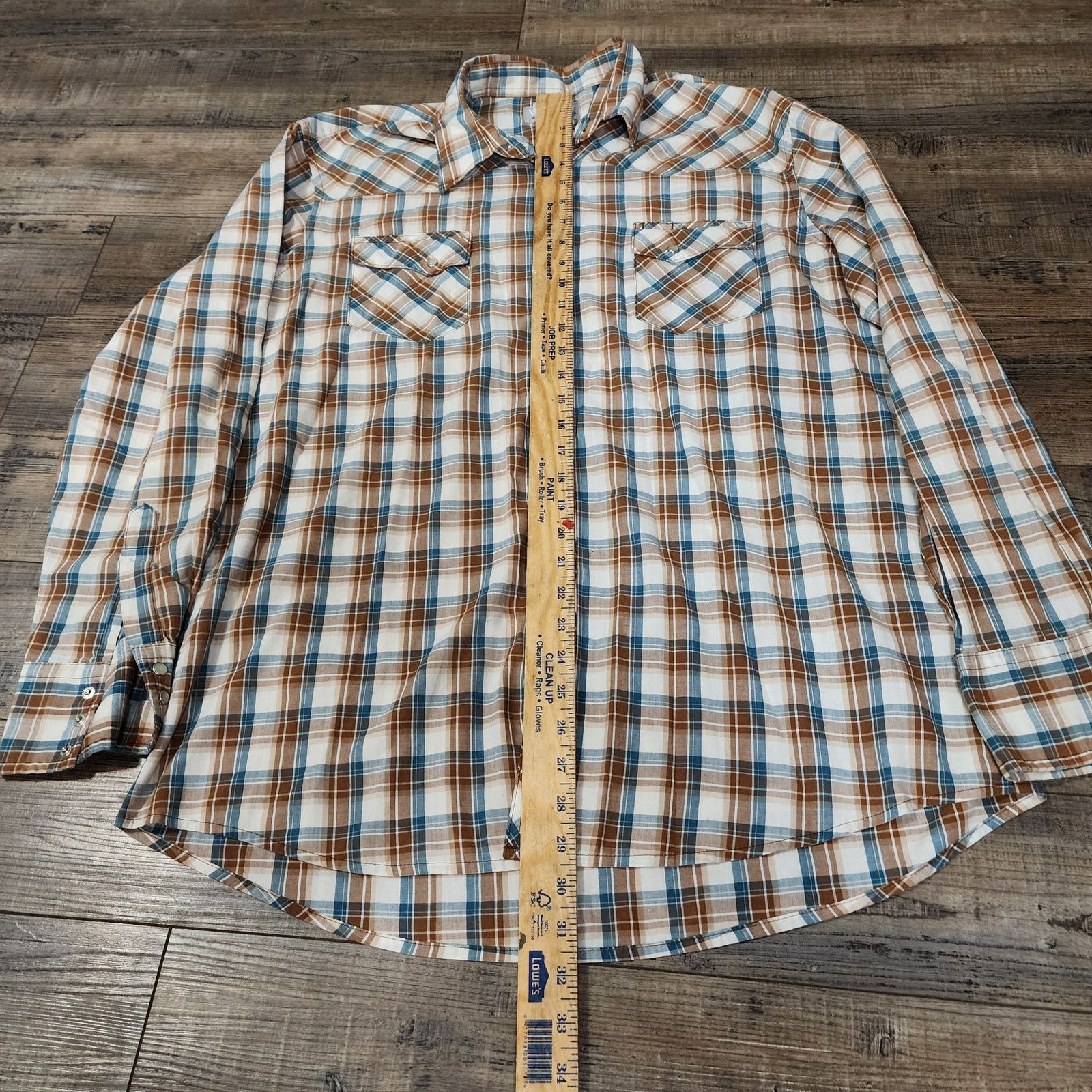 Wrangler Wrangler Wrancher long sleeve pearl snap shirt size XLT 2243 Size US XL / EU 56 / 4 - 2 Thumbnail