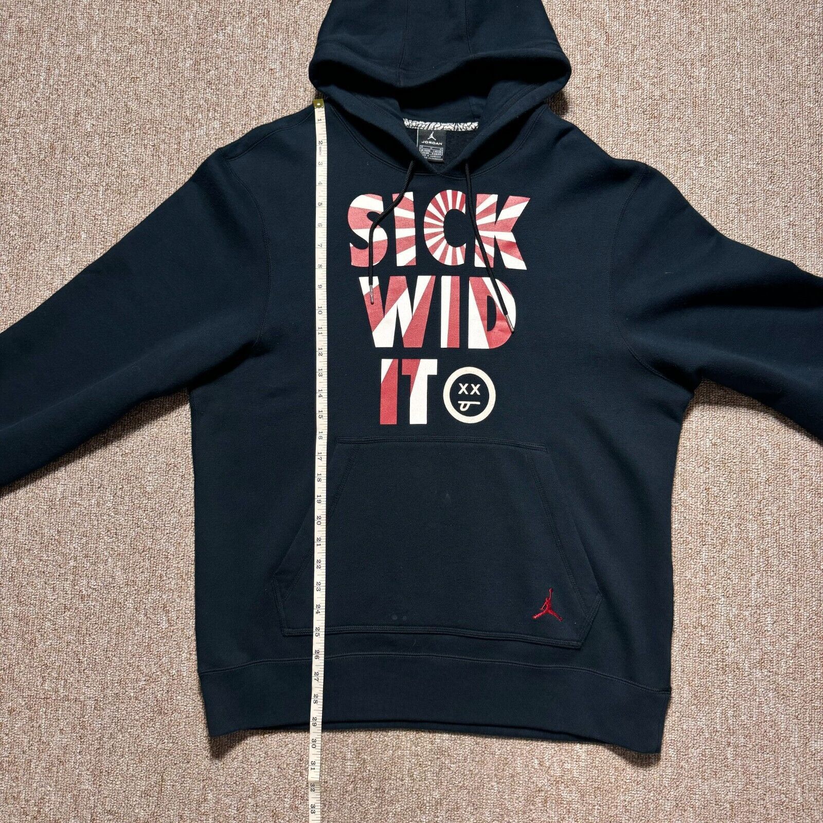 Jordan Brand Air Jordan Sick Wid it Flu Game 12 Pullover Hoodie Size US M / EU 48-50 / 2 - 7 Thumbnail