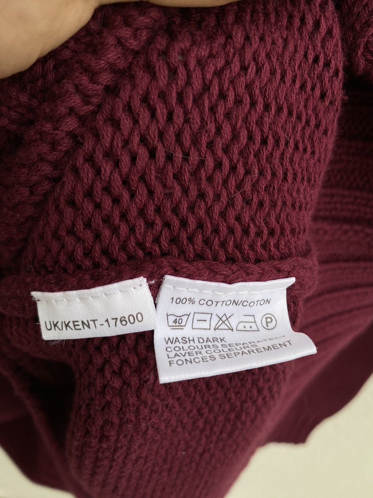 Yves Saint Laurent Burgundy YSL Sweater Knit Heavy Thick YSL Sweatshirt Size US XXL / EU 58 / 5 - 5 Thumbnail