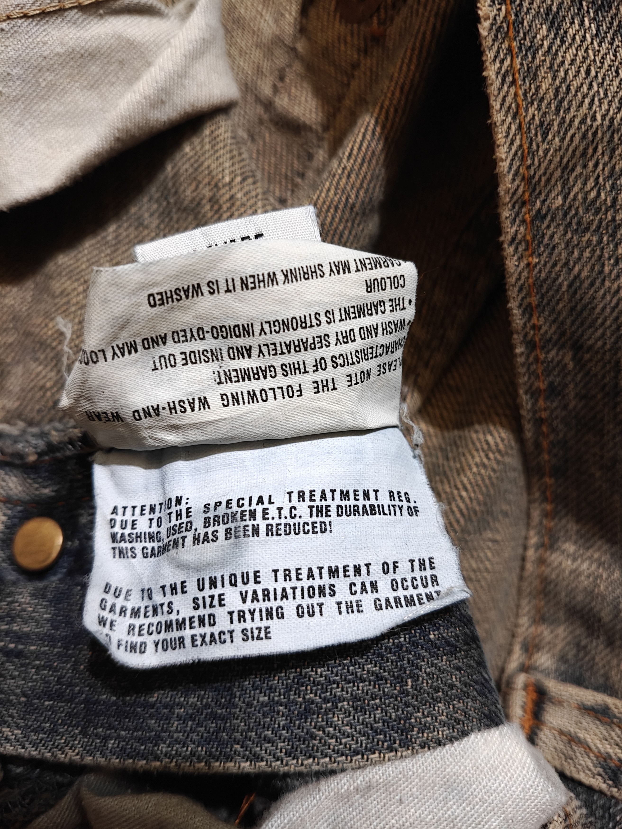 Other Gabba Archive Dirty Wash Distressed DenimPatchwork Jeans Size US 32 / EU 48 - 6 Thumbnail