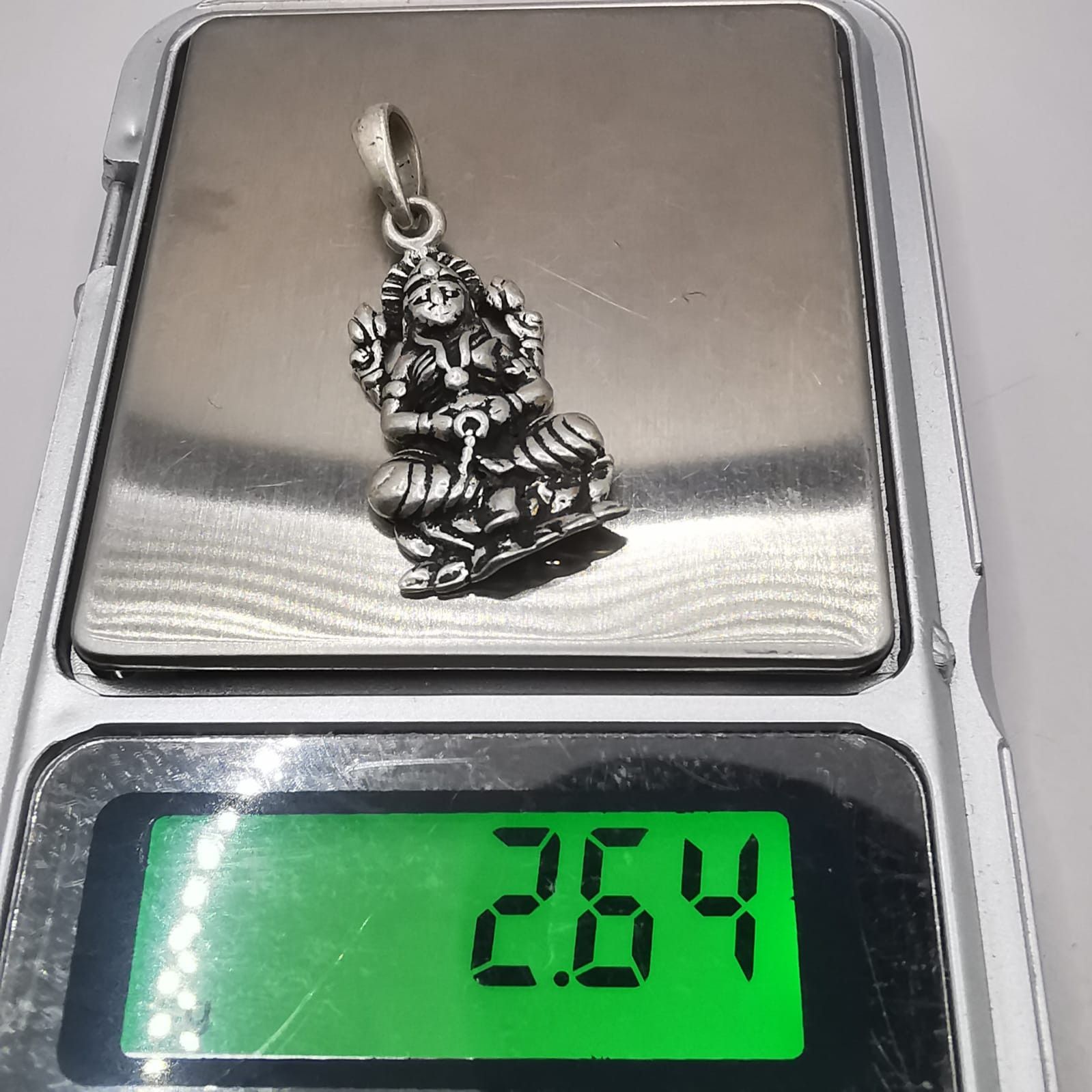 Sterling Silver Vintage Pendant "Lakshmi" 925 Sterling Silver Jewelry, 2,64g Size ONE SIZE - 4 Thumbnail