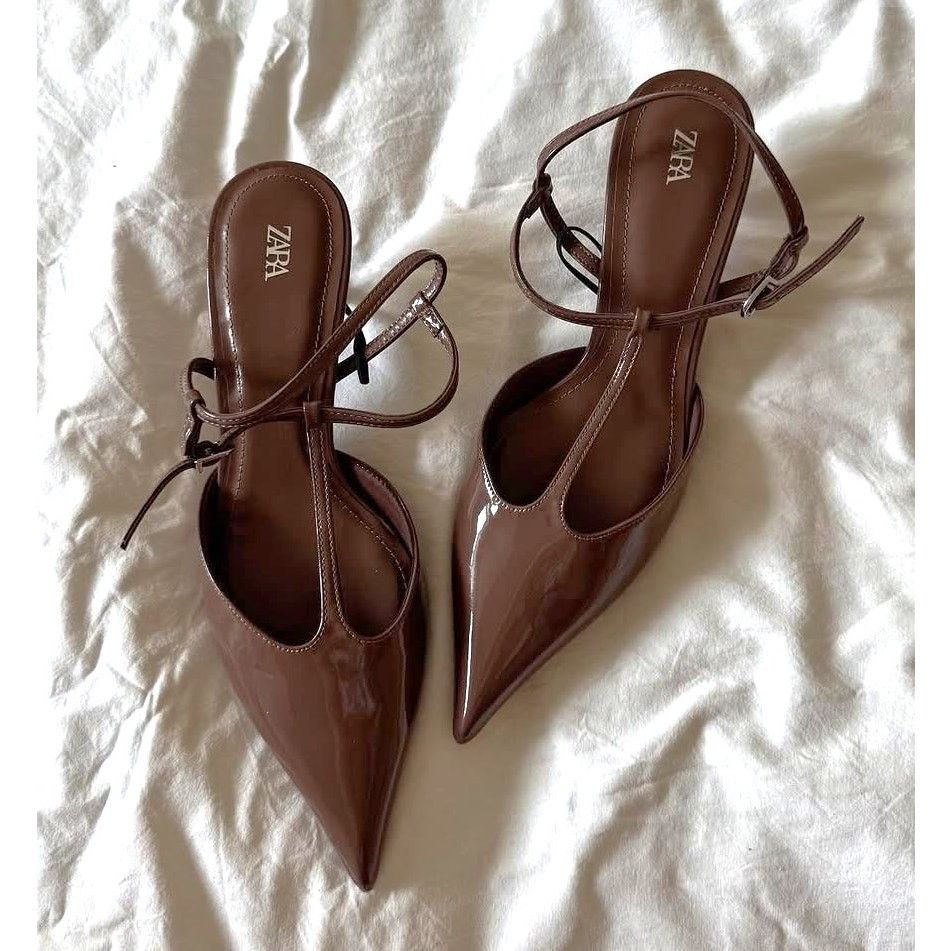ZARA Faux Patent Leather Heels