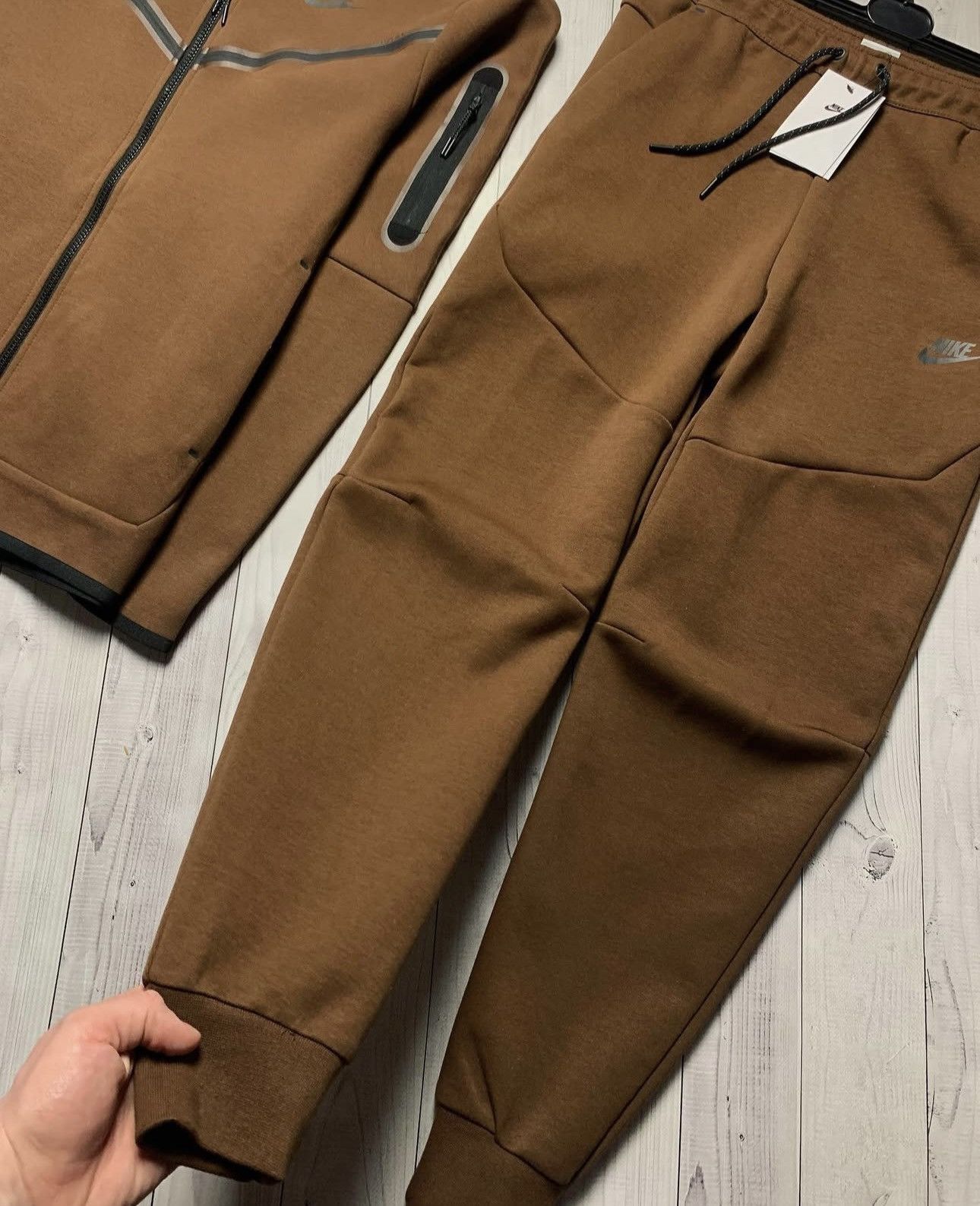 Nike Nike Tech fleece track suit drill brown size L Size US L / EU 52-54 / 3 - 2 Thumbnail