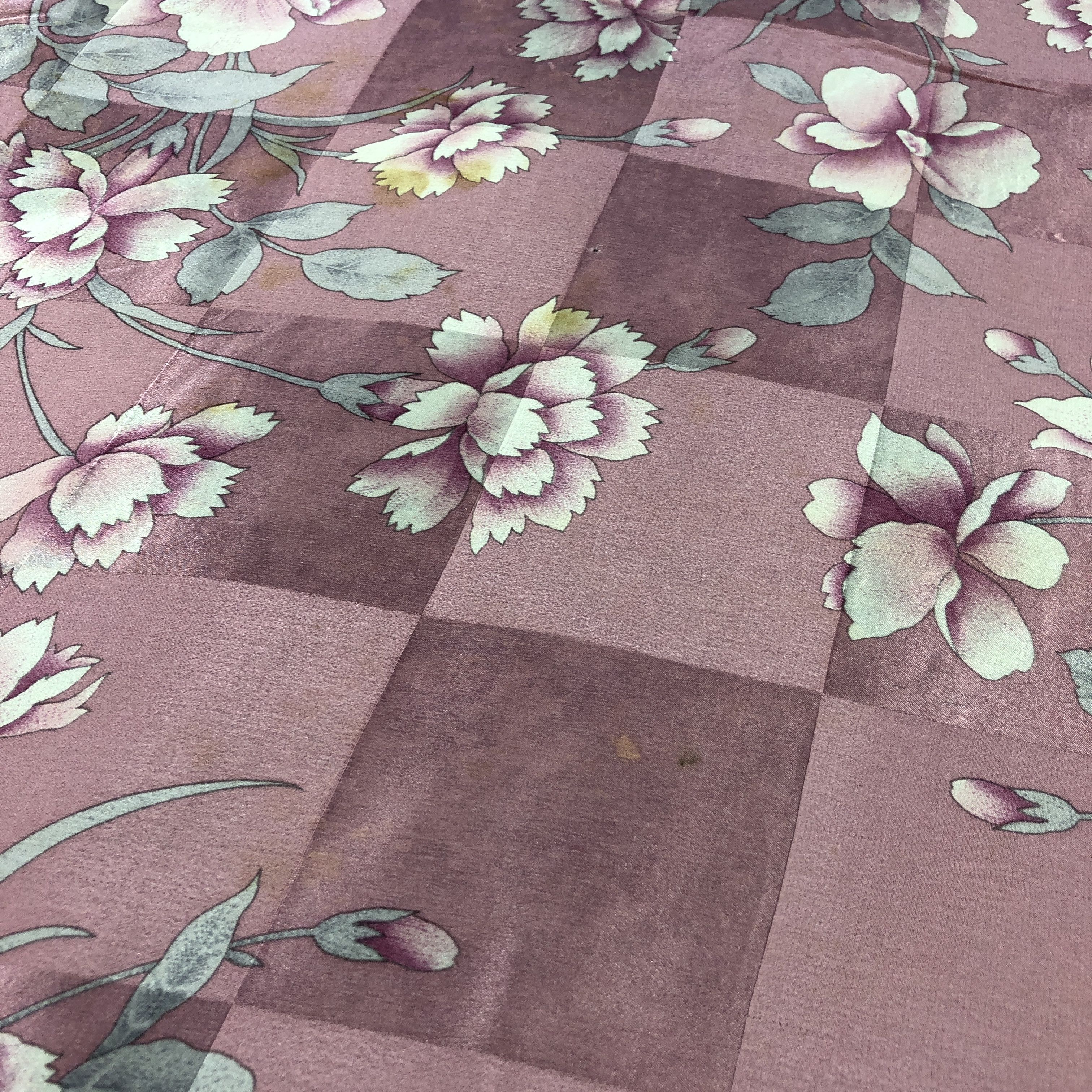 Mila Schon Mila Schon Floral Hand Rolled Silk Scarf M1054 Size ONE SIZE - 11 Thumbnail