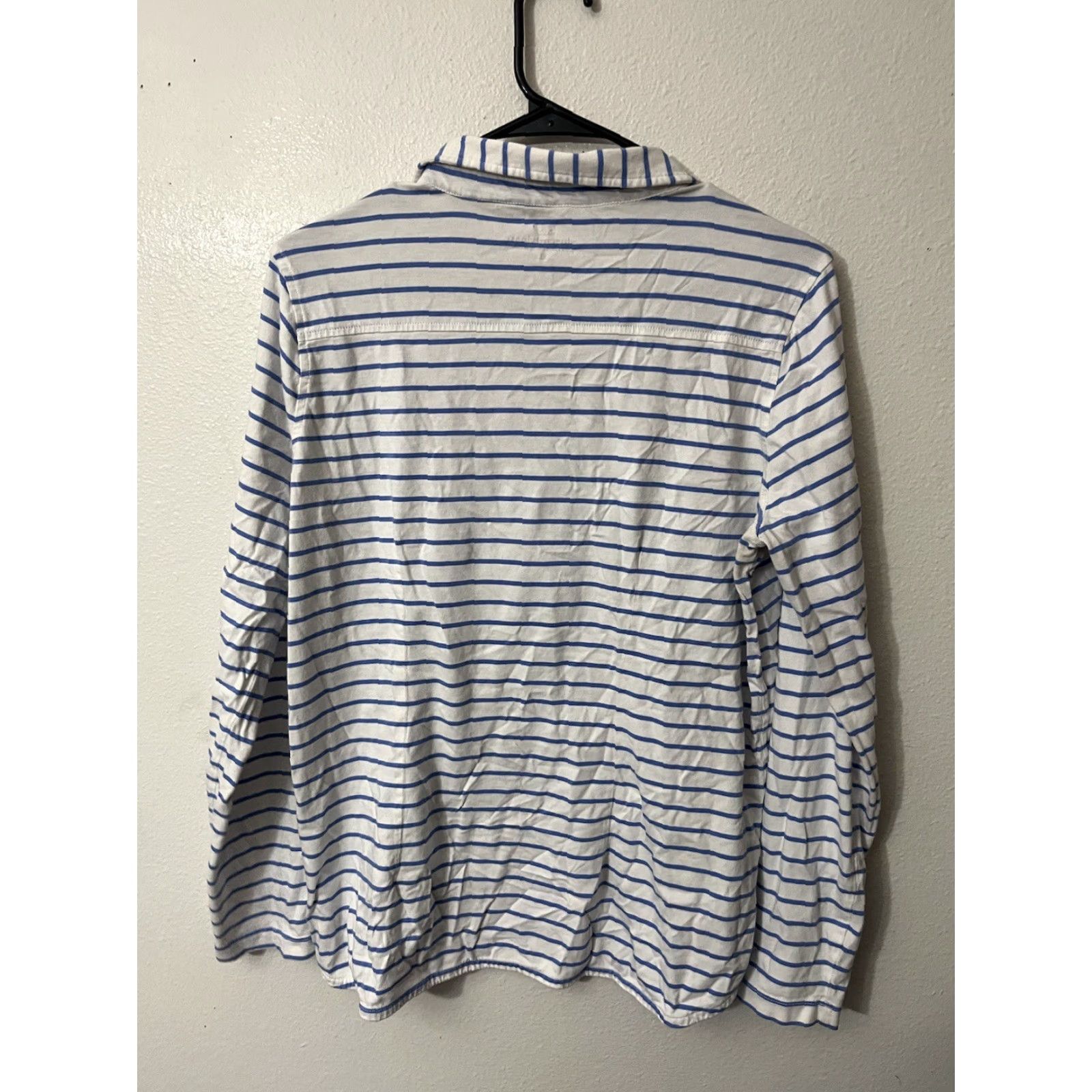 Vineyard Vines Vineyard Vines Shirt Mens XL Blue Striped Long Sleeve Button Up Pockets Knit Casual" Size US XL / EU 56 / 4 - 3 Thumbnail