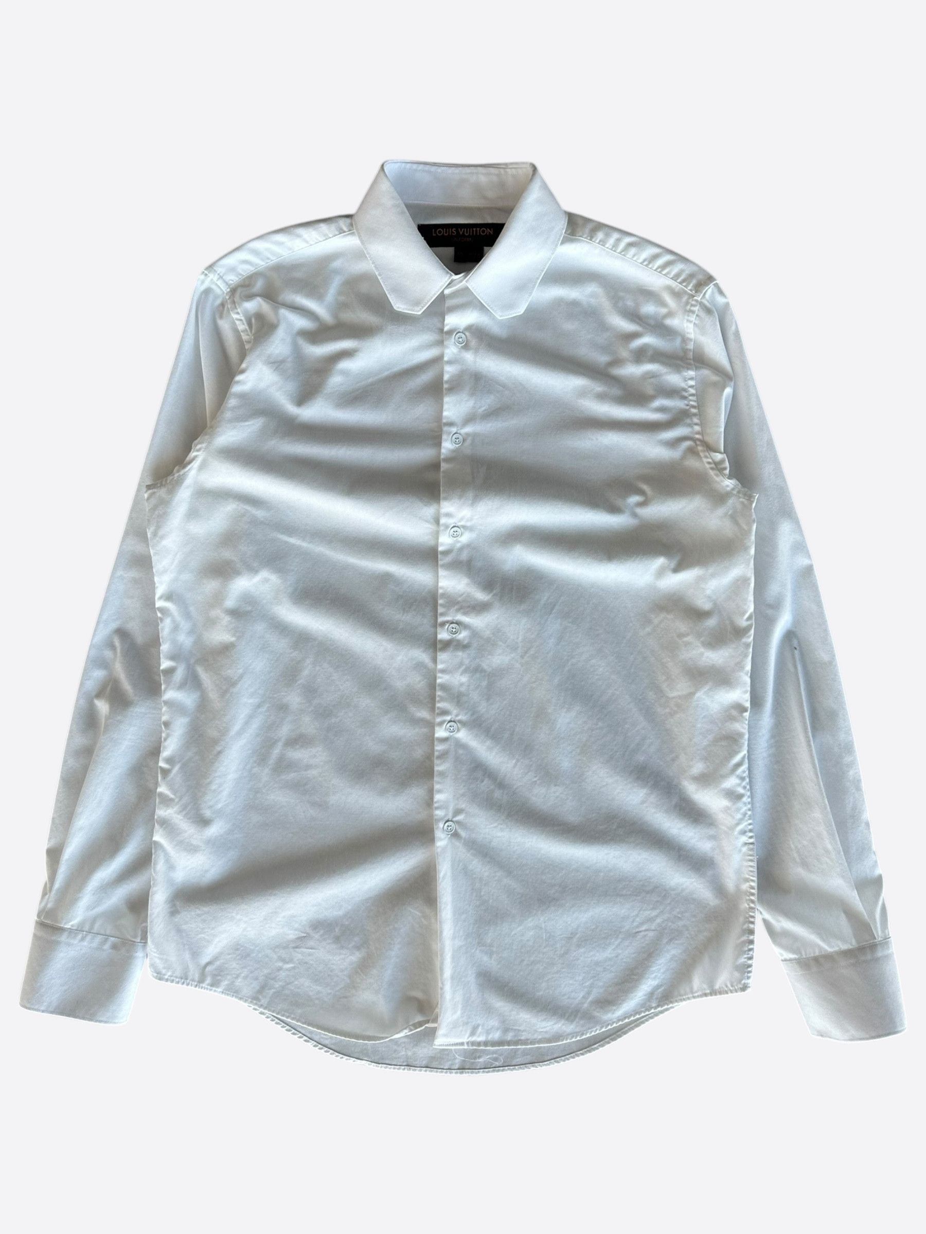 Louis Vuitton Louis Vuitton White Dress Shirt Size US S / EU 44-46 / 1 - 1 Thumbnail