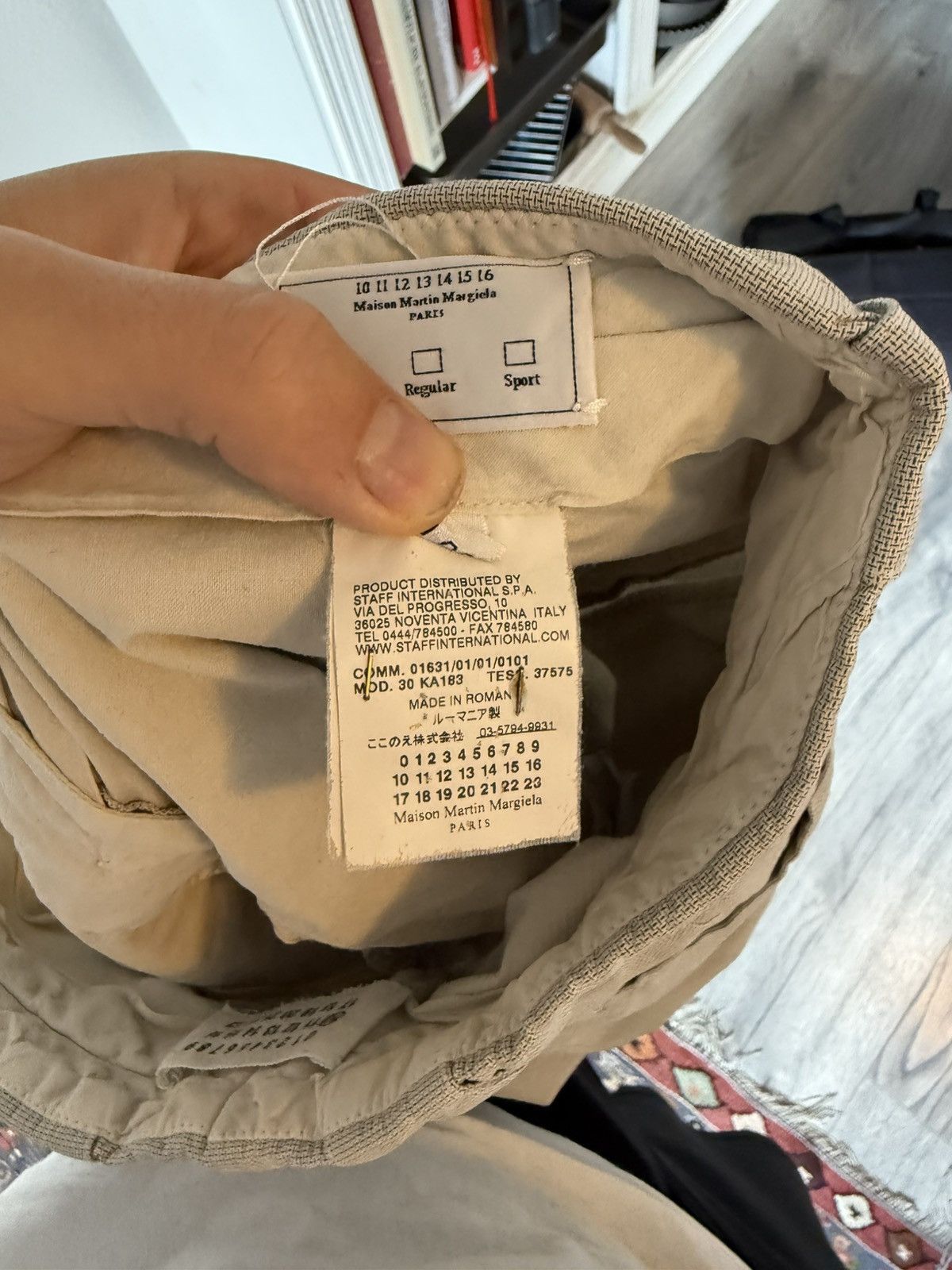 Maison Margiela Slim Fit Light Grey Cotton Trousers Size US 34 / EU 50 - 13 Thumbnail